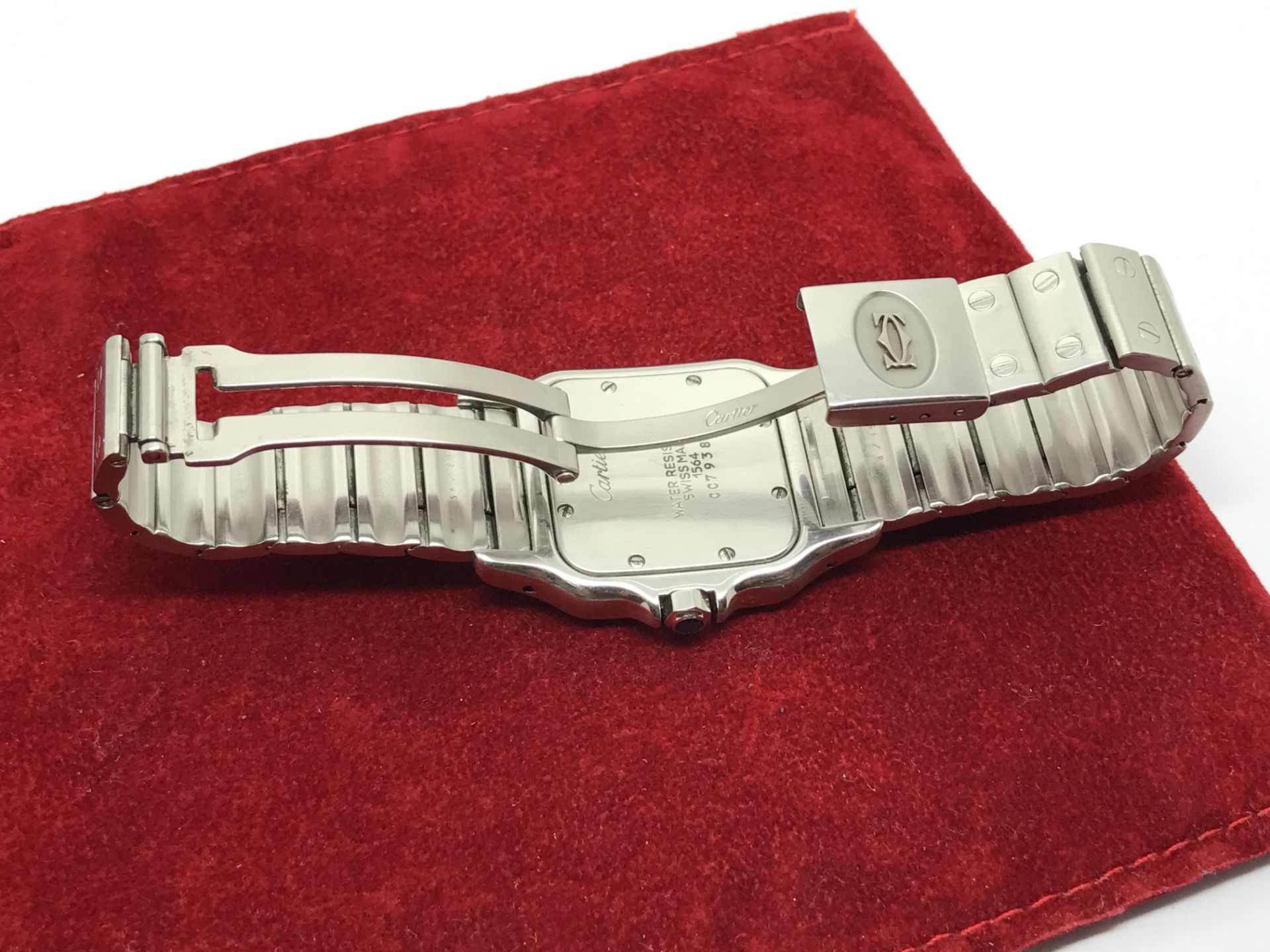 GENTS CARTIER SANTOS WATCH STAINLESS STEEL 1564 - Image 2 of 4