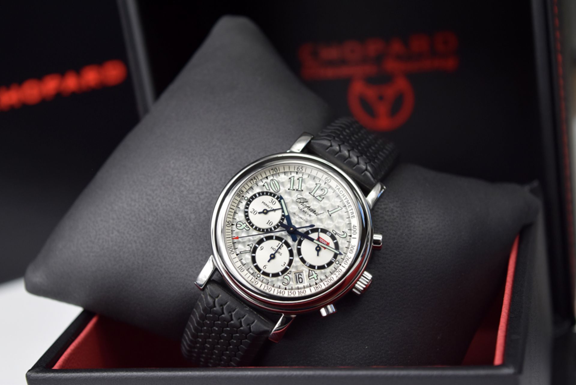 CHOPARD – MILLE MIGLIA CHRONOGRAPH; 8331 (STEEL / BLACK RUBBER) - Image 12 of 12