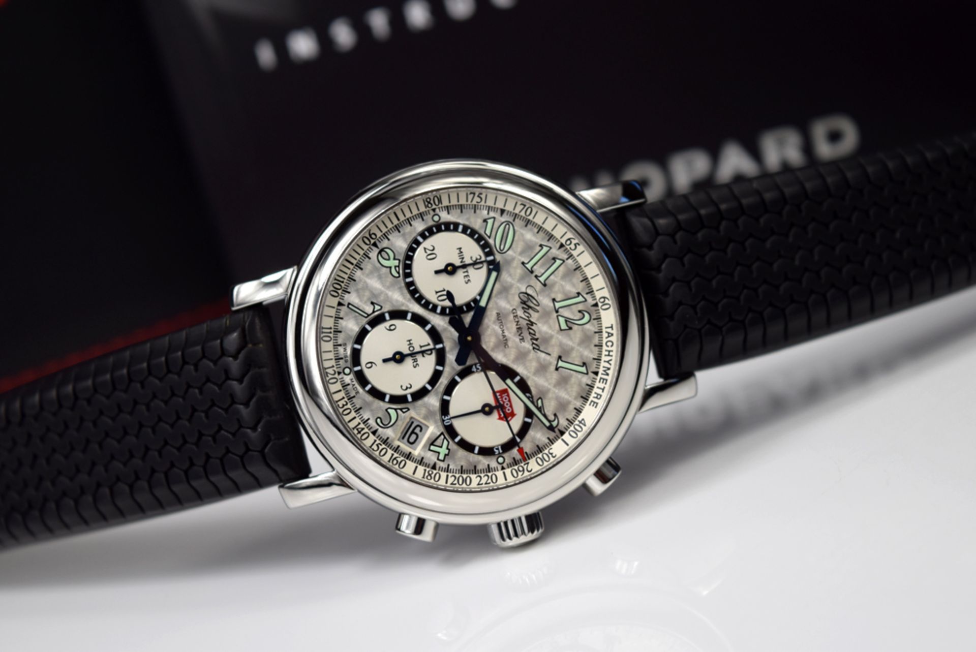 CHOPARD – MILLE MIGLIA CHRONOGRAPH; 8331 (STEEL / BLACK RUBBER) - Image 9 of 12