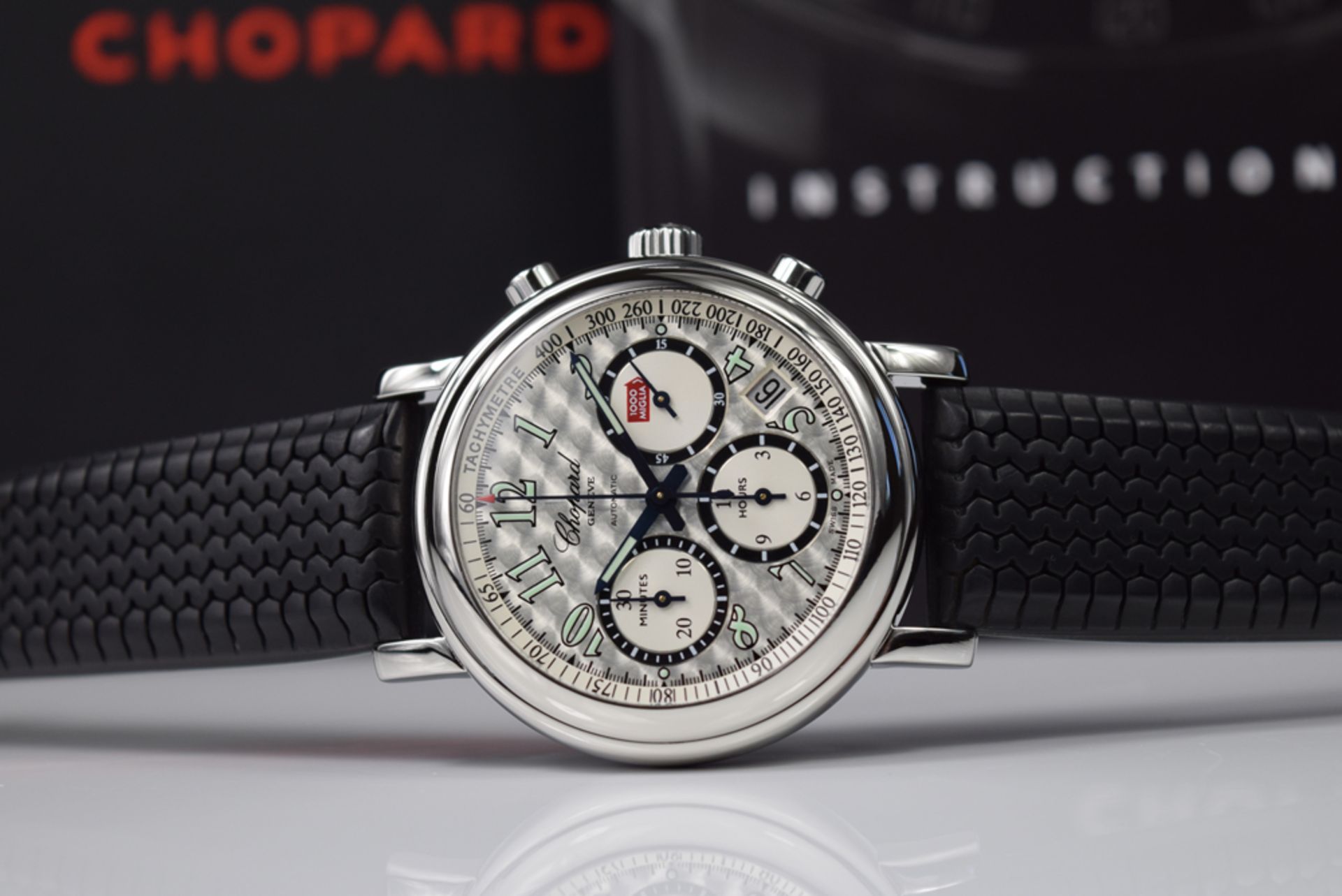 CHOPARD – MILLE MIGLIA CHRONOGRAPH; 8331 (STEEL / BLACK RUBBER) - Image 4 of 12