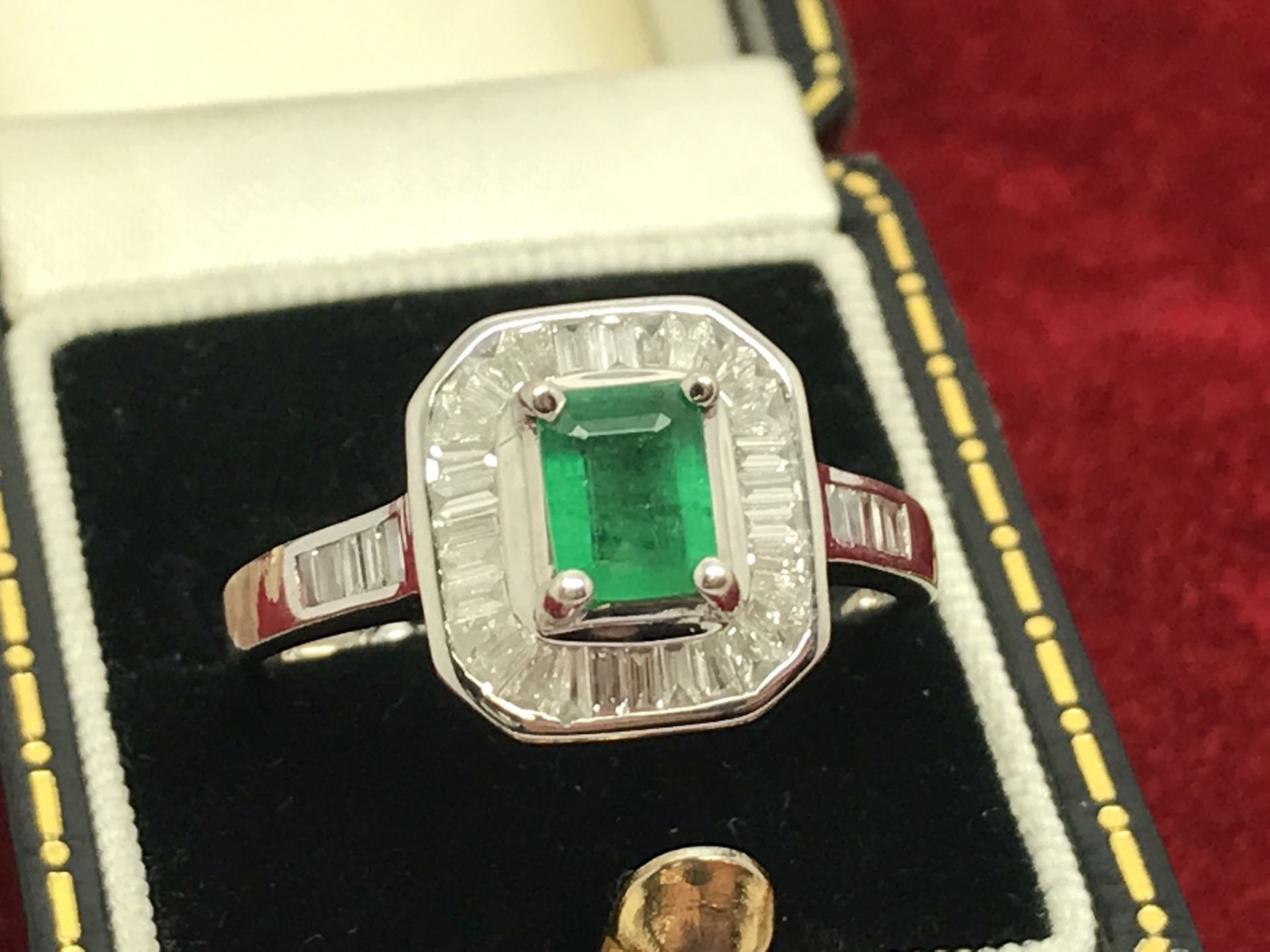 EMERALD & DIAMOND RING SET IN YELLOW METAL TESTED AS 18ct GOLD - Image 2 of 3