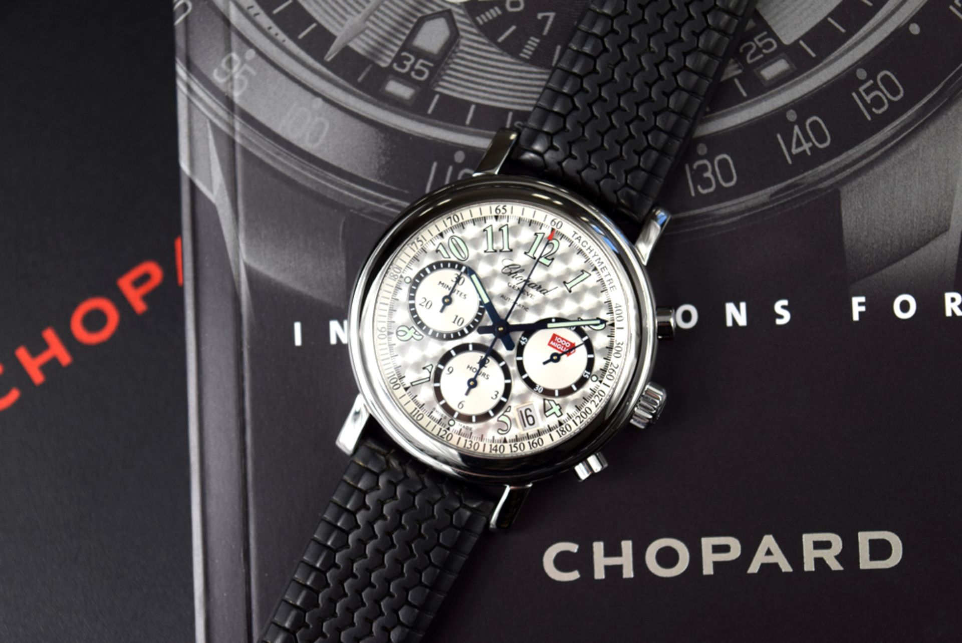 CHOPARD – MILLE MIGLIA CHRONOGRAPH; 8331 (STEEL / BLACK RUBBER) - Image 5 of 12