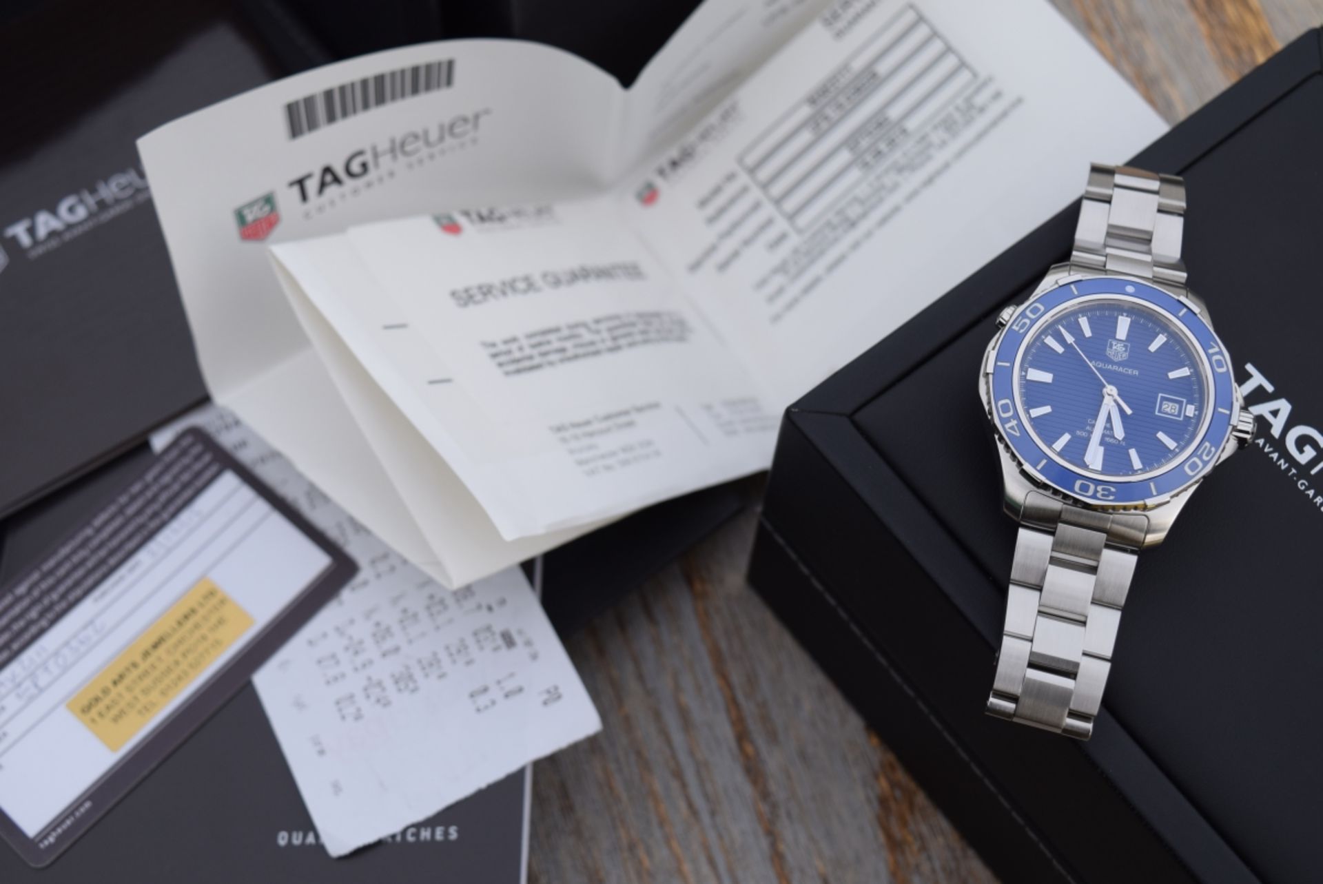 *2015* TAG Heuer Blue Aquaracer WAK2111 (Full set including Full TAG Heuer 2016 service) - Image 2 of 12