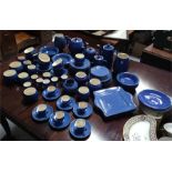 A large quantity of Moorcroft powder blue dinner and tea wares (quantity)