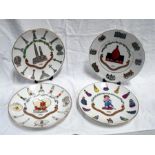 Four Goss collectors annual plates, 1982, 1983, 1985 and 1986, 28cm diameter (4)