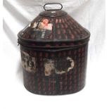 A Victorian tin hat box