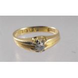 An 18ct gold diamond solitaire ring