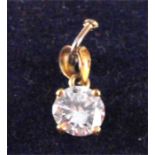 A brilliant cut diamond solitaire pendant (approx 3/4 carat)