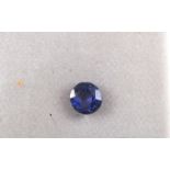 An unmounted 1.17carat Ceteus blue sapphire in bank sealed box with certificate No.3065