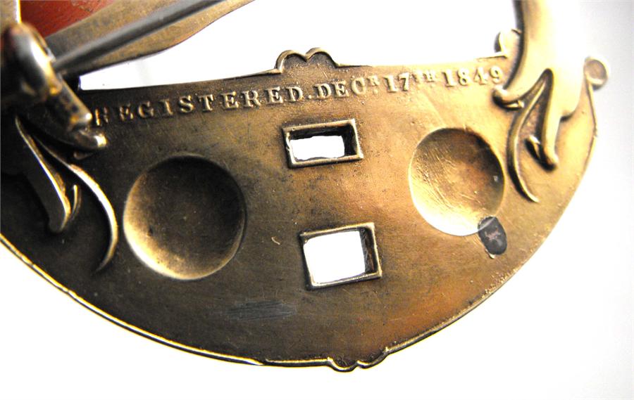 A silver gilt celtic tara brooch by West & Son, Dublin Ireland, registered design December 17th 1849 - Bild 2 aus 2