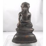 A Burmese Bronze Buddha figure, seated in meditation 14cm high