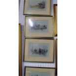 A set of four J.S. Sanderson-Wells Hunting prints each 23cm x 16cm