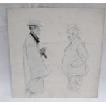 Charles Pears RI ROI RSMA (1873-1958) signed gouache illustration of two gentlemen, used in