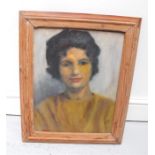 A Walmark, portrait of a young woman, oil on board, signed lower left corner 34cm x 45cm