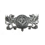 An Edwardian silver Masonic brooch, "Victorian Park Lodge" London 1910 5cm wide