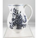 An 18thC Doctor Wall period Worcester sparrow beak cream jug three flower pattern, with blue