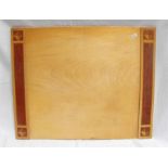A Dunhill maple and specimen wood inlaid desk blotter pad by David Linley 58cm x 46cm
