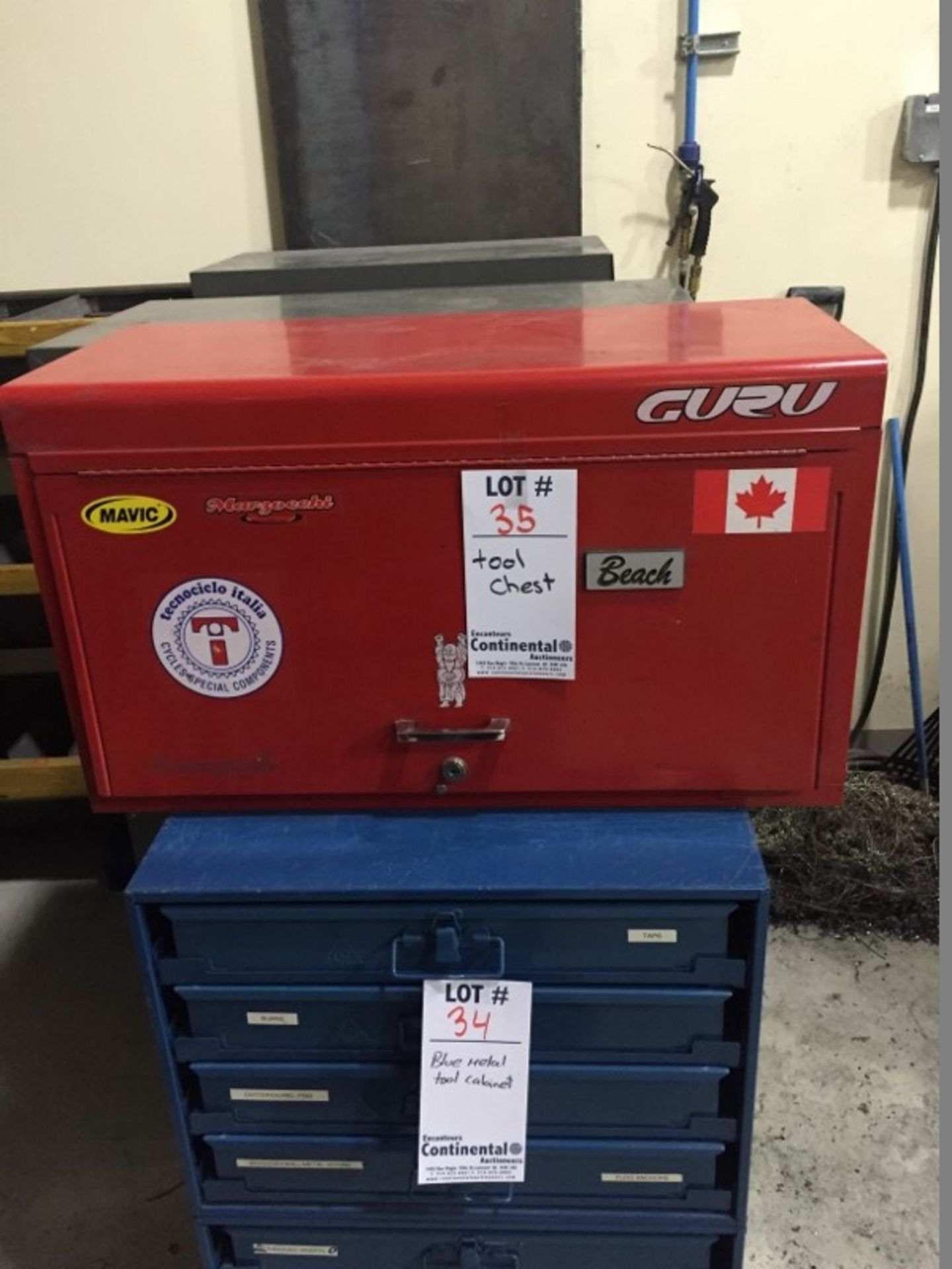 blue metal tool cabinet