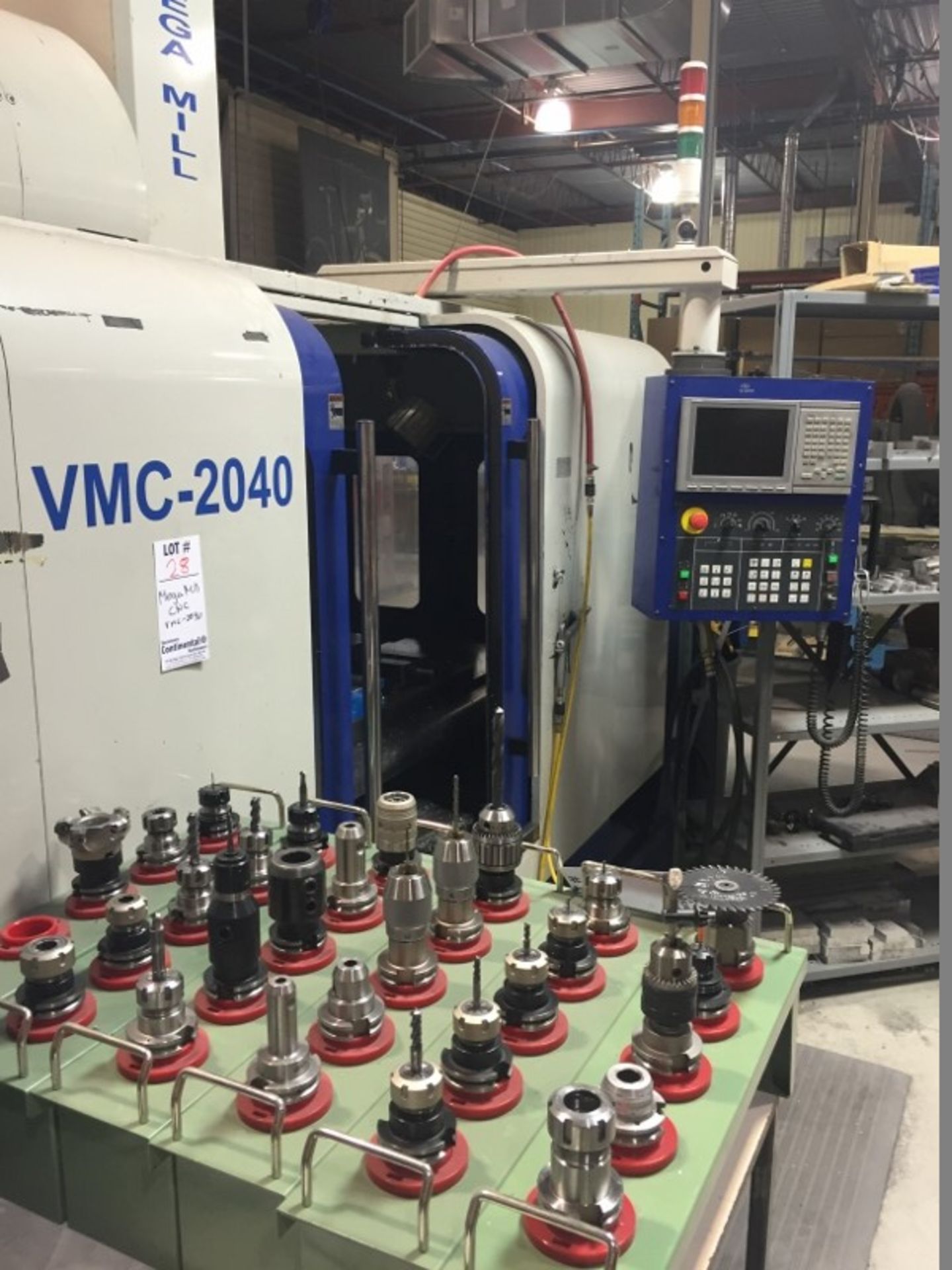 Mega Mill CNC w/computer and tooling VMC-2040 voltage:575 - Image 2 of 8