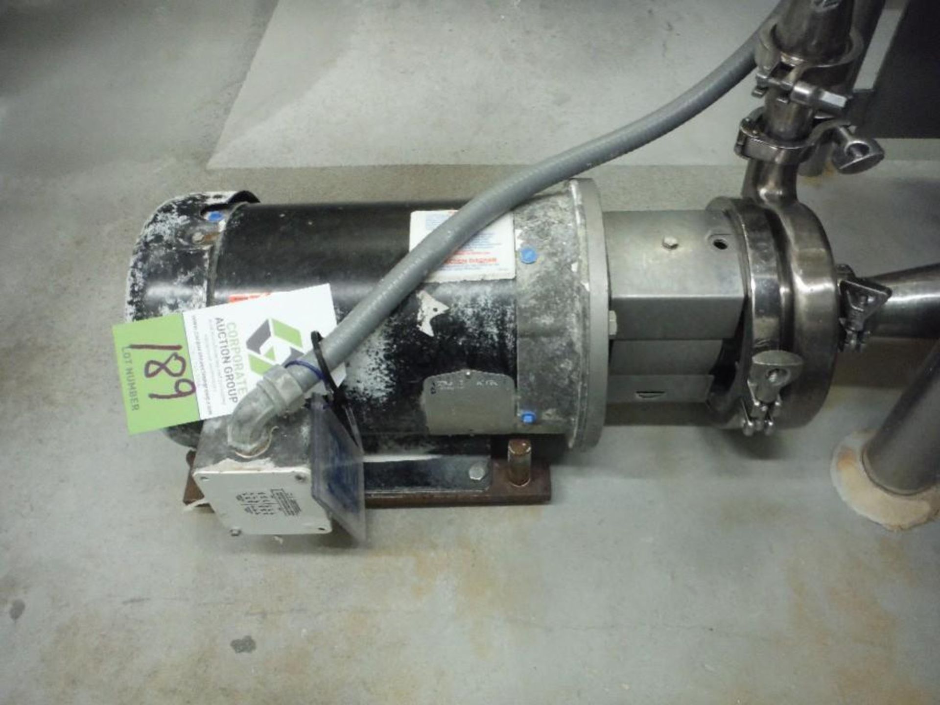 Ampco 3 hp sanitary centrifugal pump, Model AC216MDG18T. - RIGGING FEE FOR DOMESTIC TRANSPORT $100