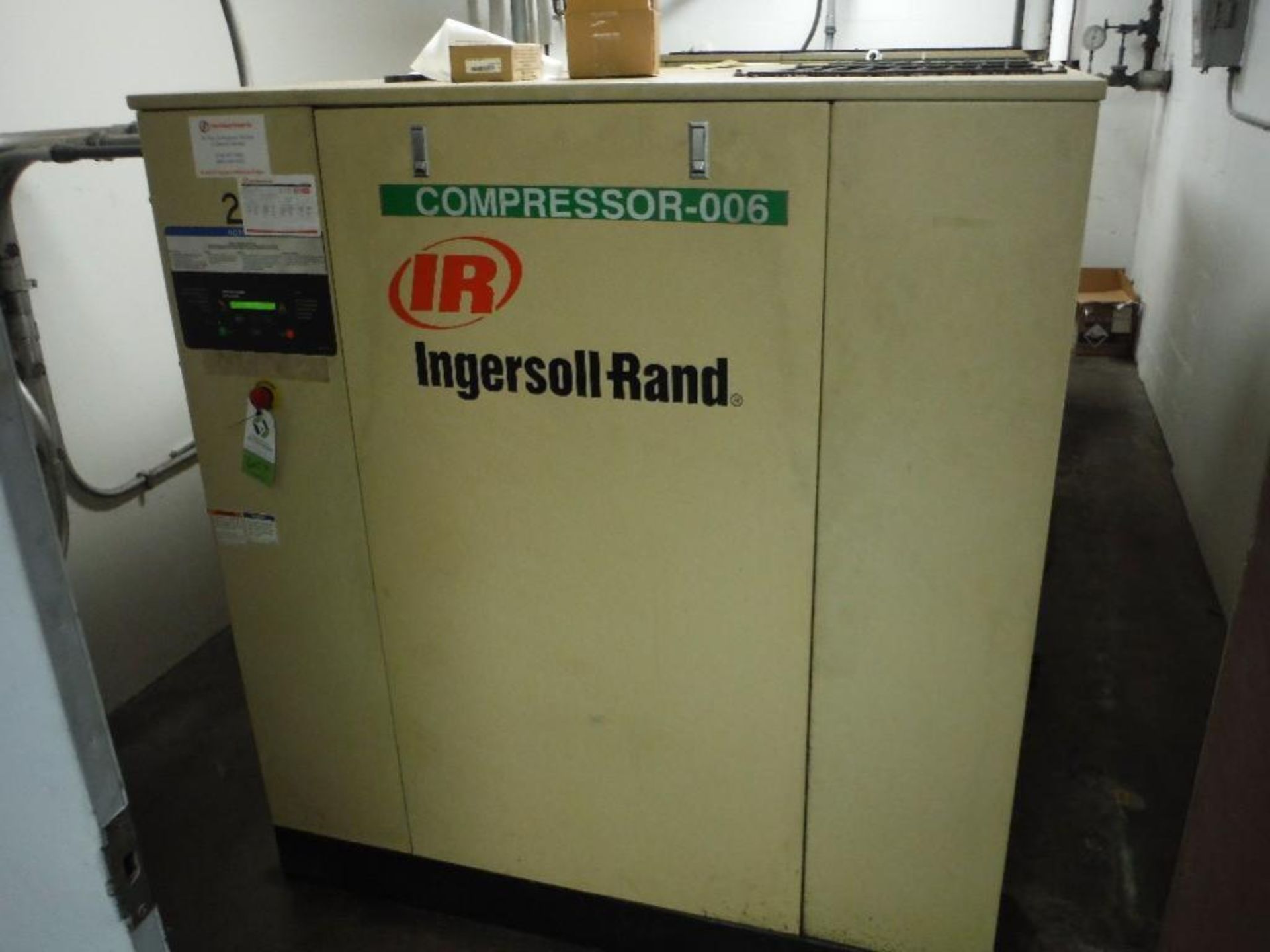 Ingersoll Rand 75 hp rotary screw compressor, Model SRR-XF75, SN CK5570U03106 , 21,750 hours, 386 CF - Image 2 of 10
