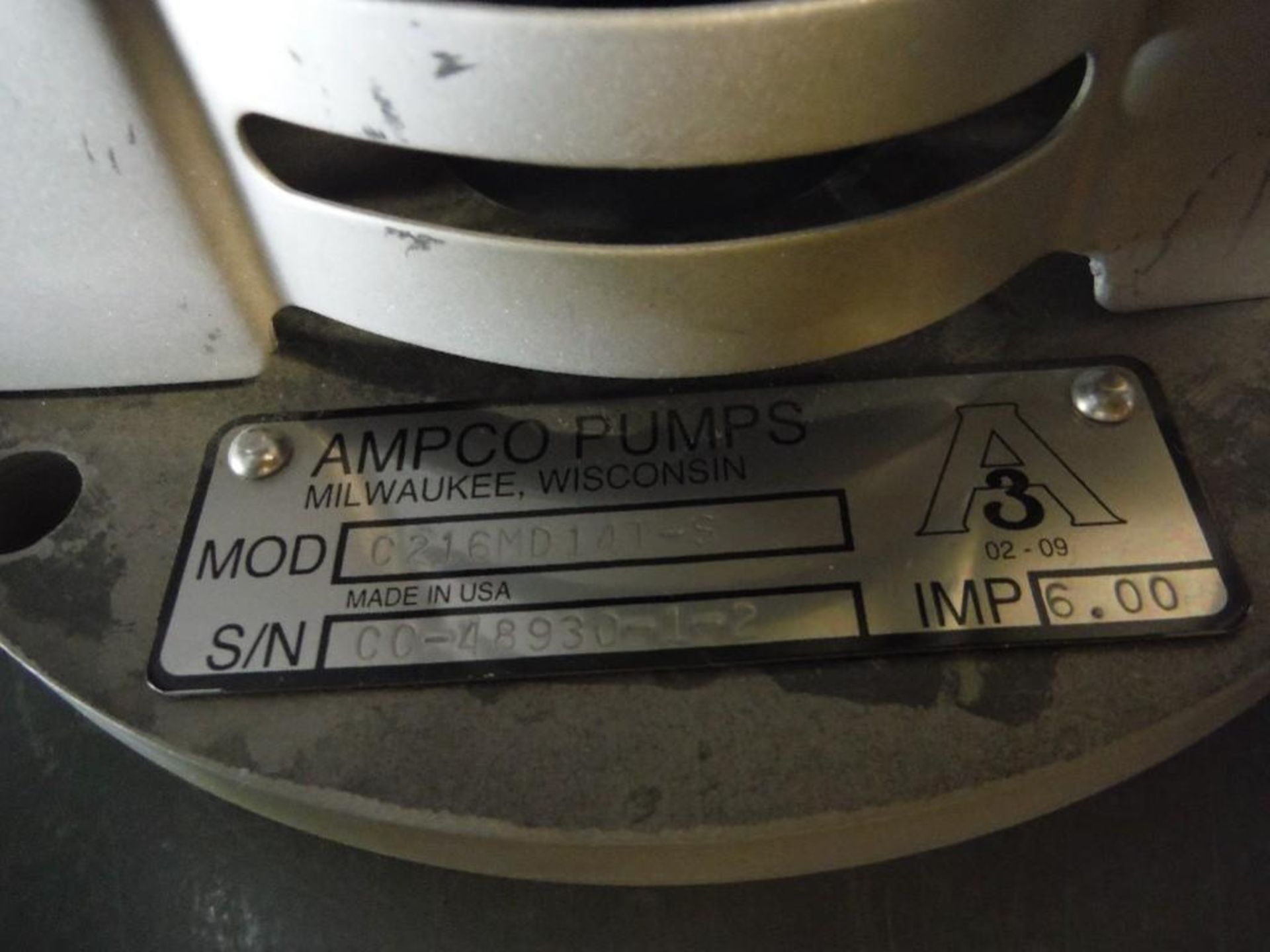 Ampco 6 in. sanitary centrifugal pump head, Model C216MD14T-S, new in box. - RIGGING FEE FOR DOMESTI - Image 2 of 4