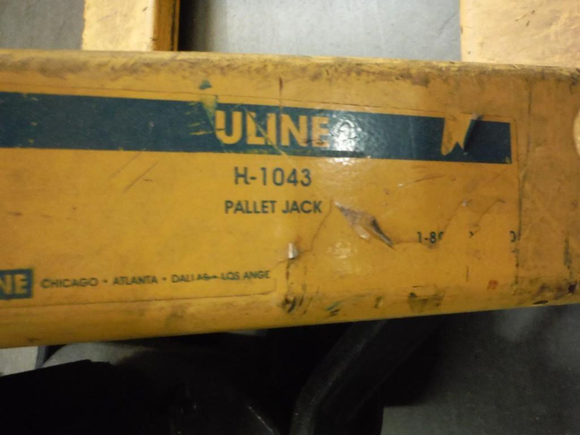 Uline hand pallet jack, Model H-1043, 5500 lb. capacity. - RIGGING FEE FOR DOMESTIC TRANSPORT $25 - Image 3 of 3