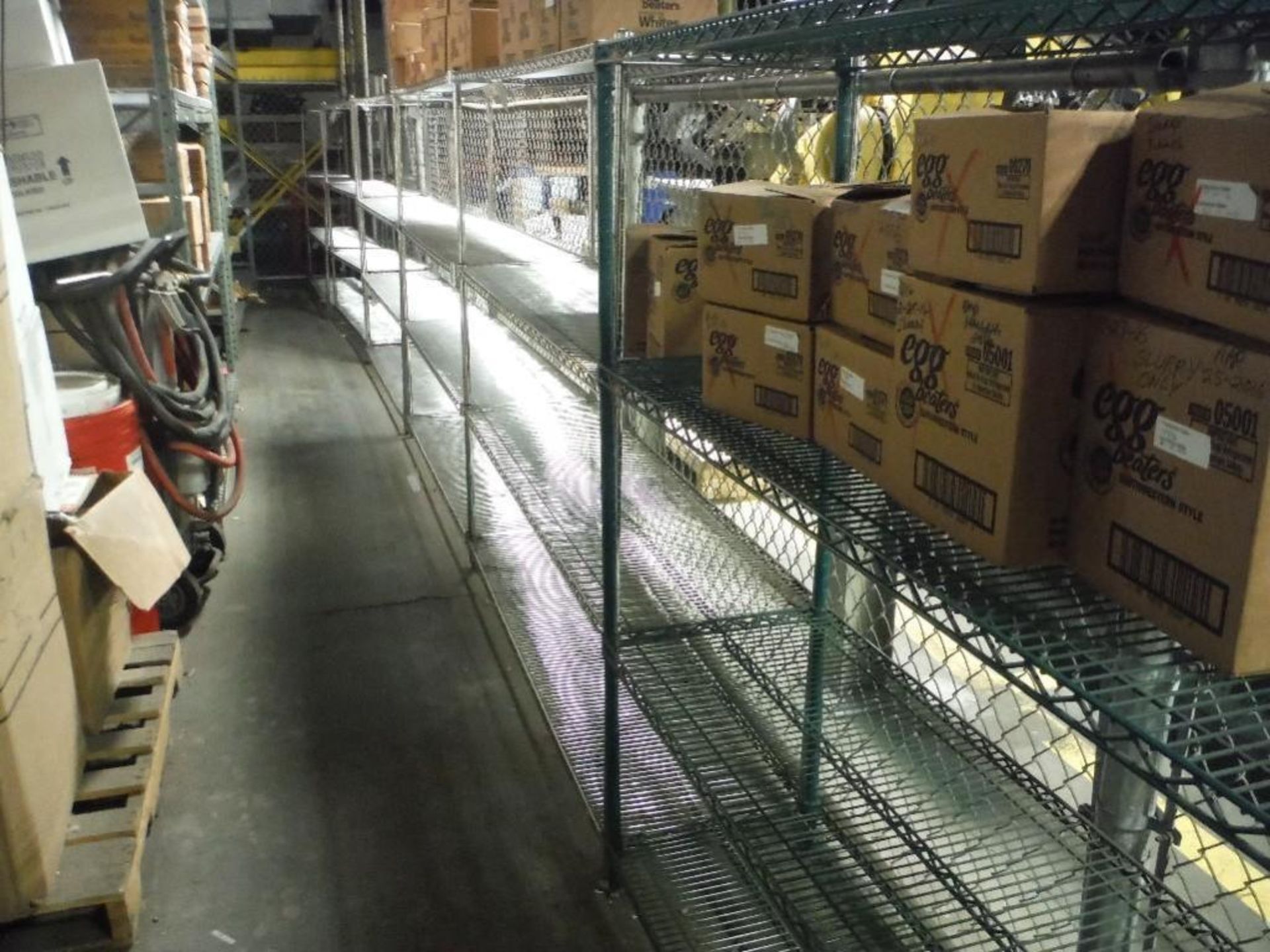 (8) wire metro racks, (2) pallet racks. - RIGGING FEE FOR DOMESTIC TRANSPORT $400