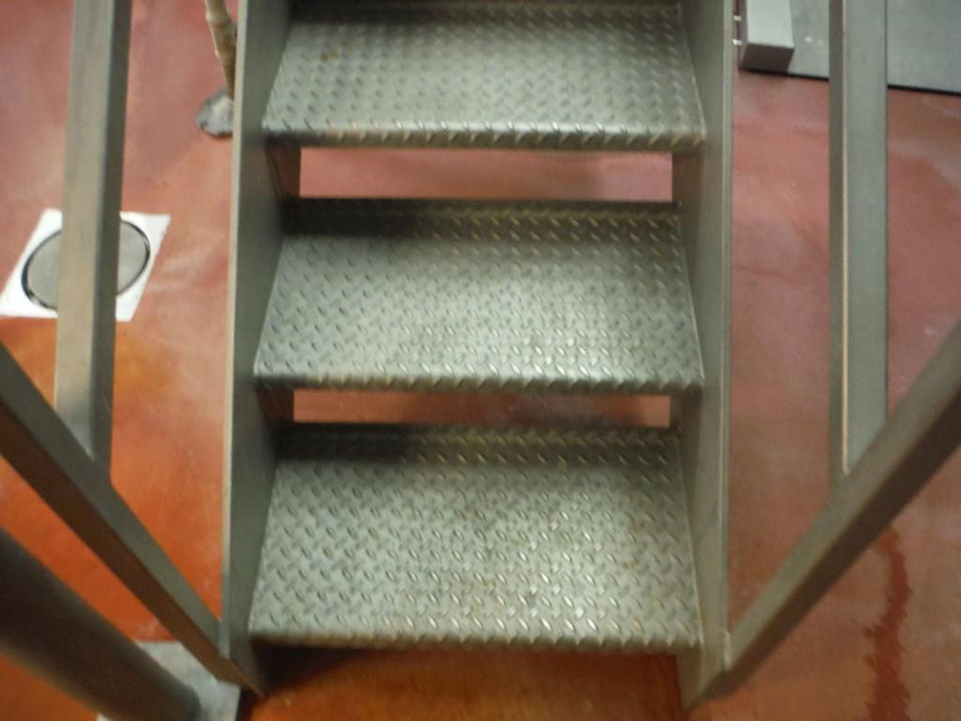 SS mezzanine and stair case, 7 ft. x 7 ft. platform, 18 ft. tall. - RIGGING FEE FOR DOMESTIC TRANSPO - Image 3 of 6