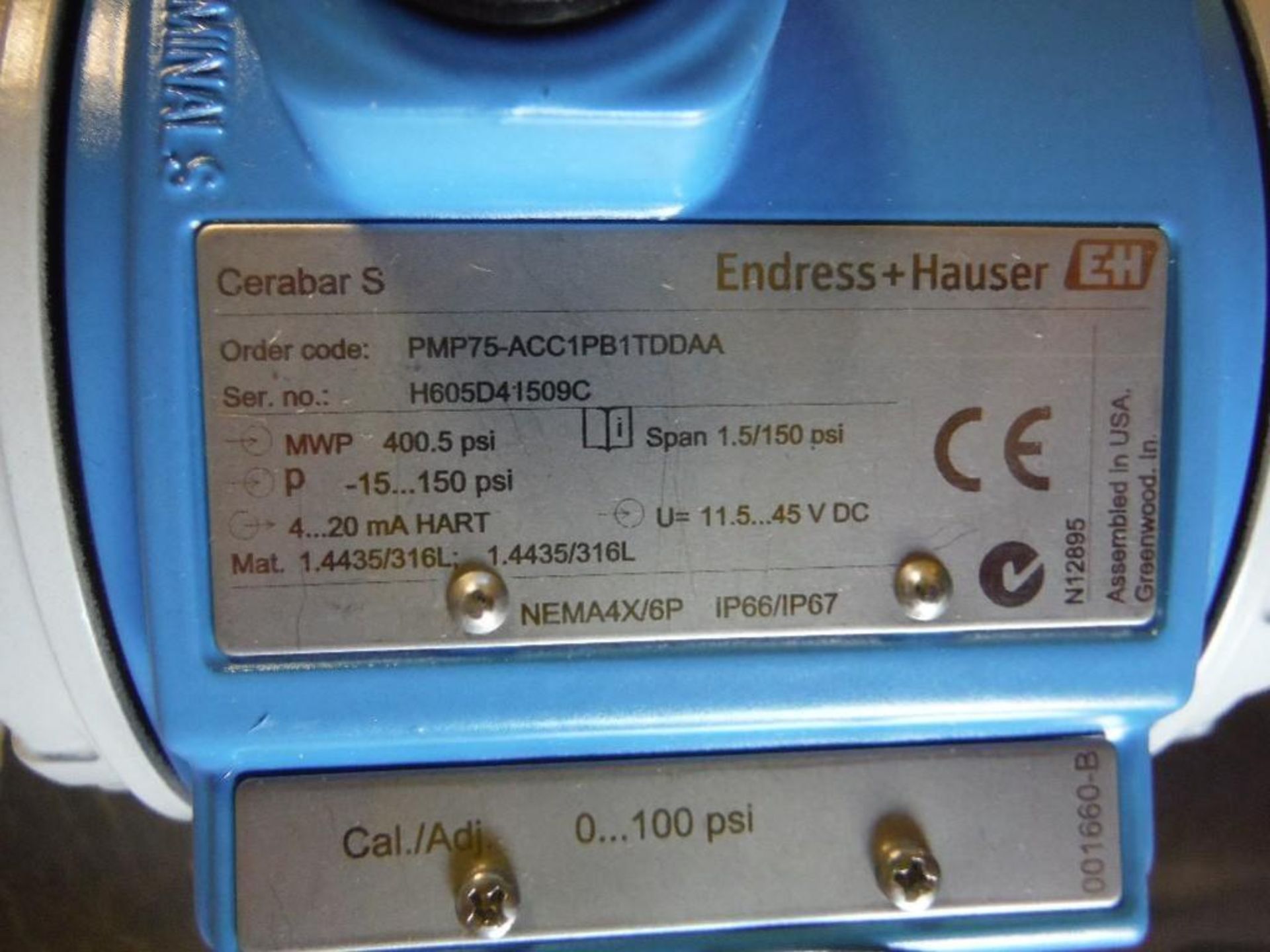 Endress+Hauser pressure transmitter, 2 in., new in box. - RIGGING FEE FOR DOMESTIC TRANSPORT $25 - Image 3 of 4