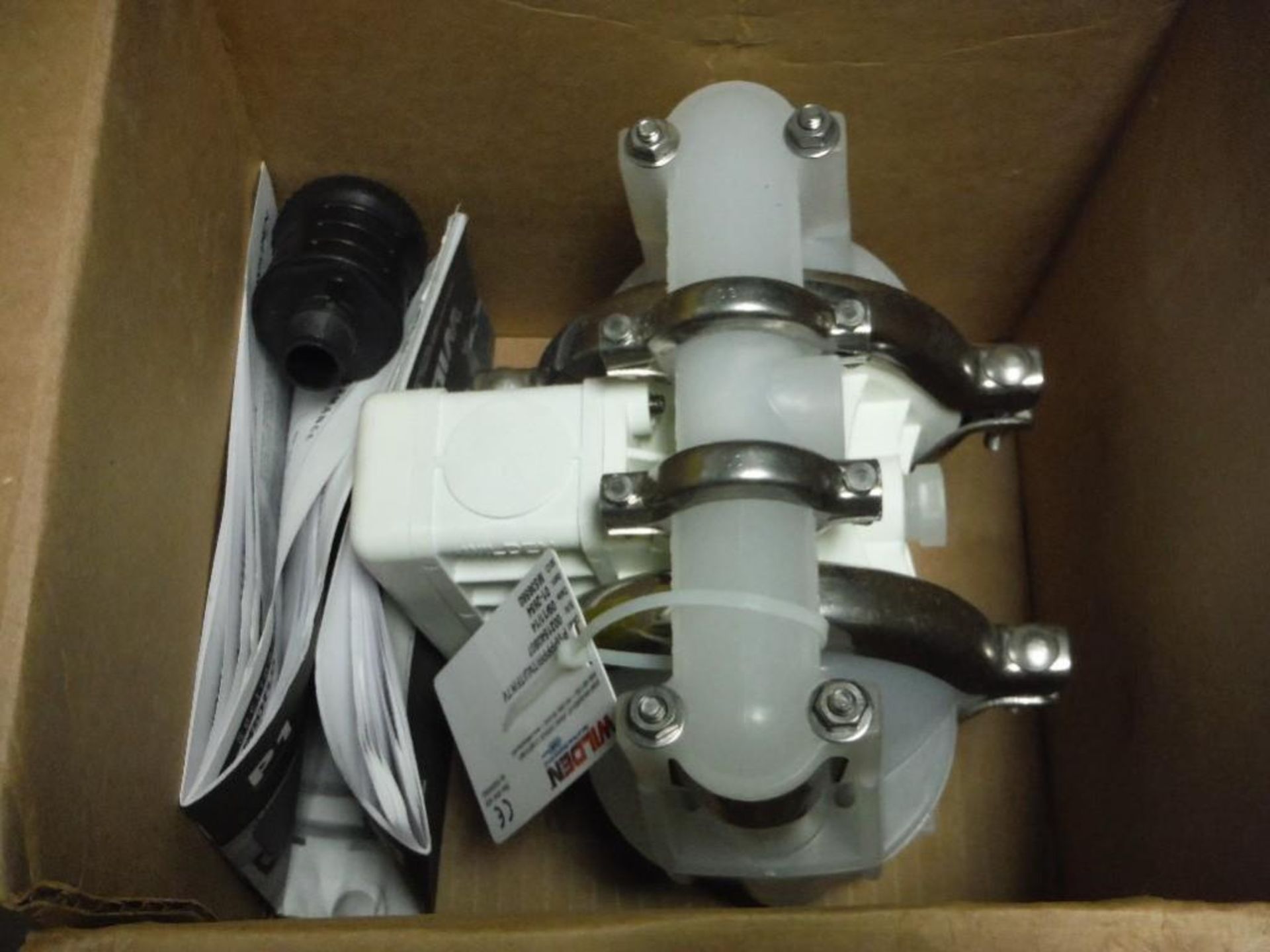 Wilden PVC diaphragm pump, new in box. - RIGGING FEE FOR DOMESTIC TRANSPORT $25