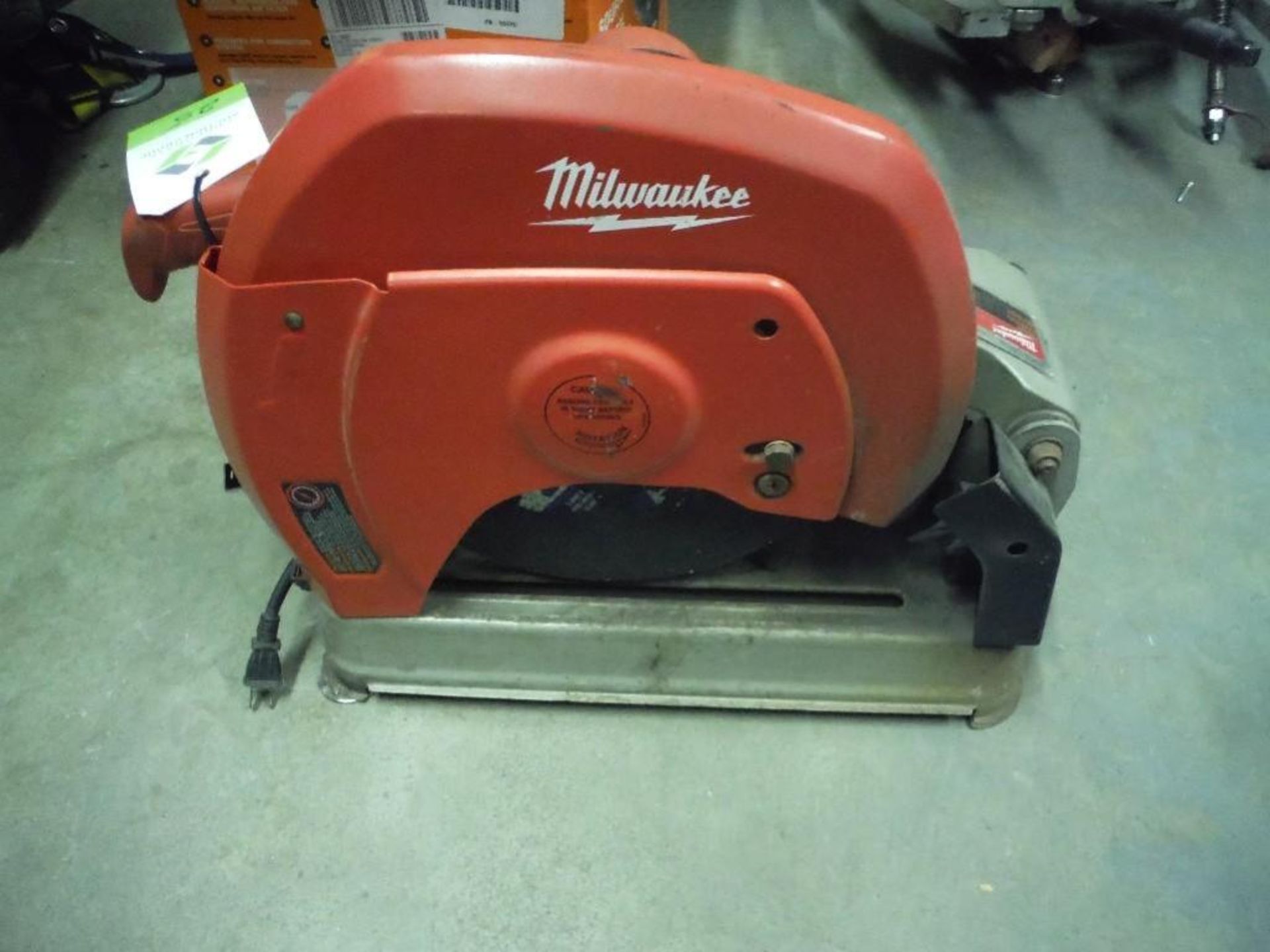 Milwaukee 14in. abrasive cut off saw. Rigging Fee: $10 - Image 3 of 5