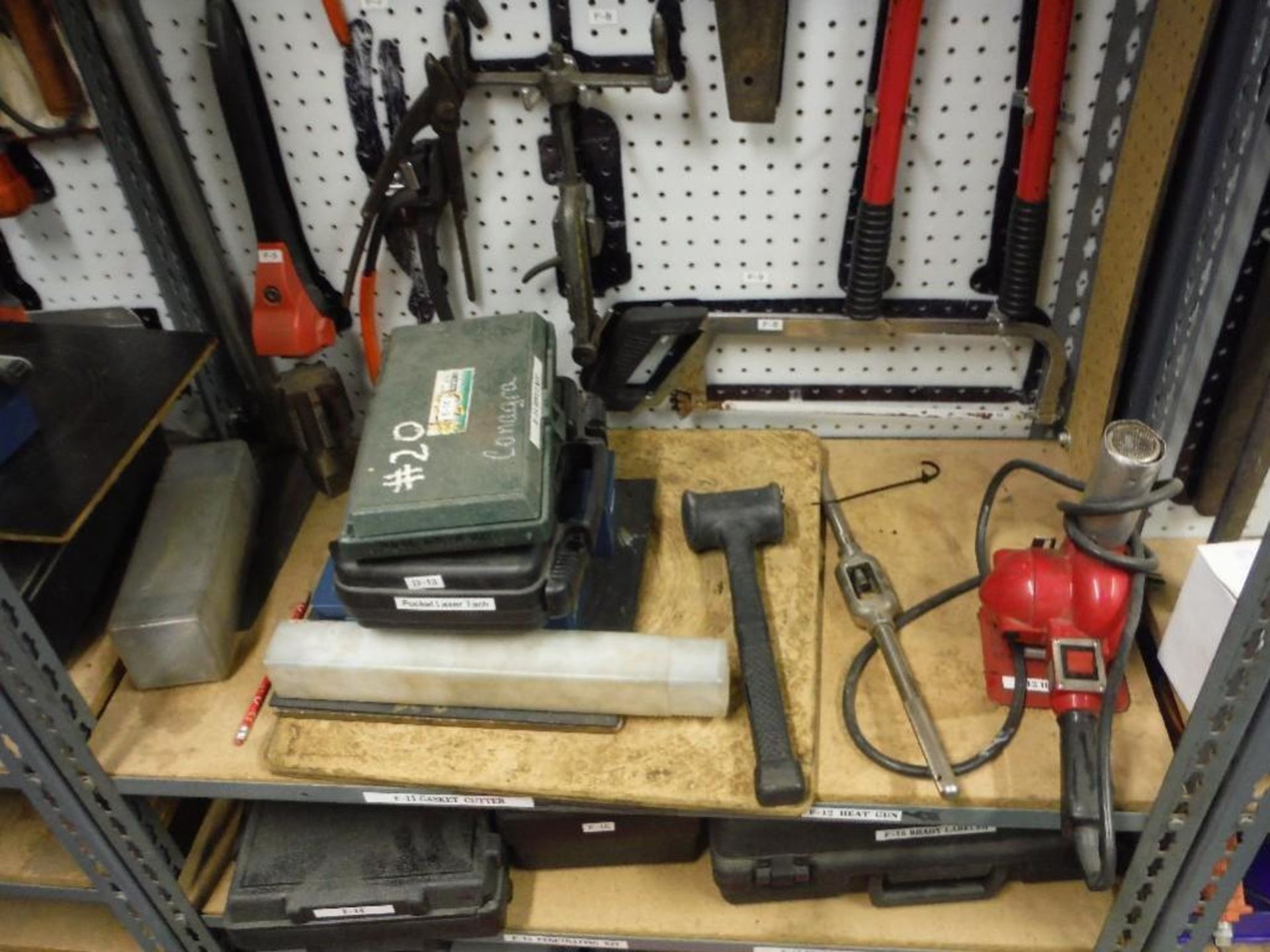 Bolt cutter, pullers, punch, Allen Bradley test kit, plastic welder, contents of shelf. Rigging Fee: - Image 3 of 4