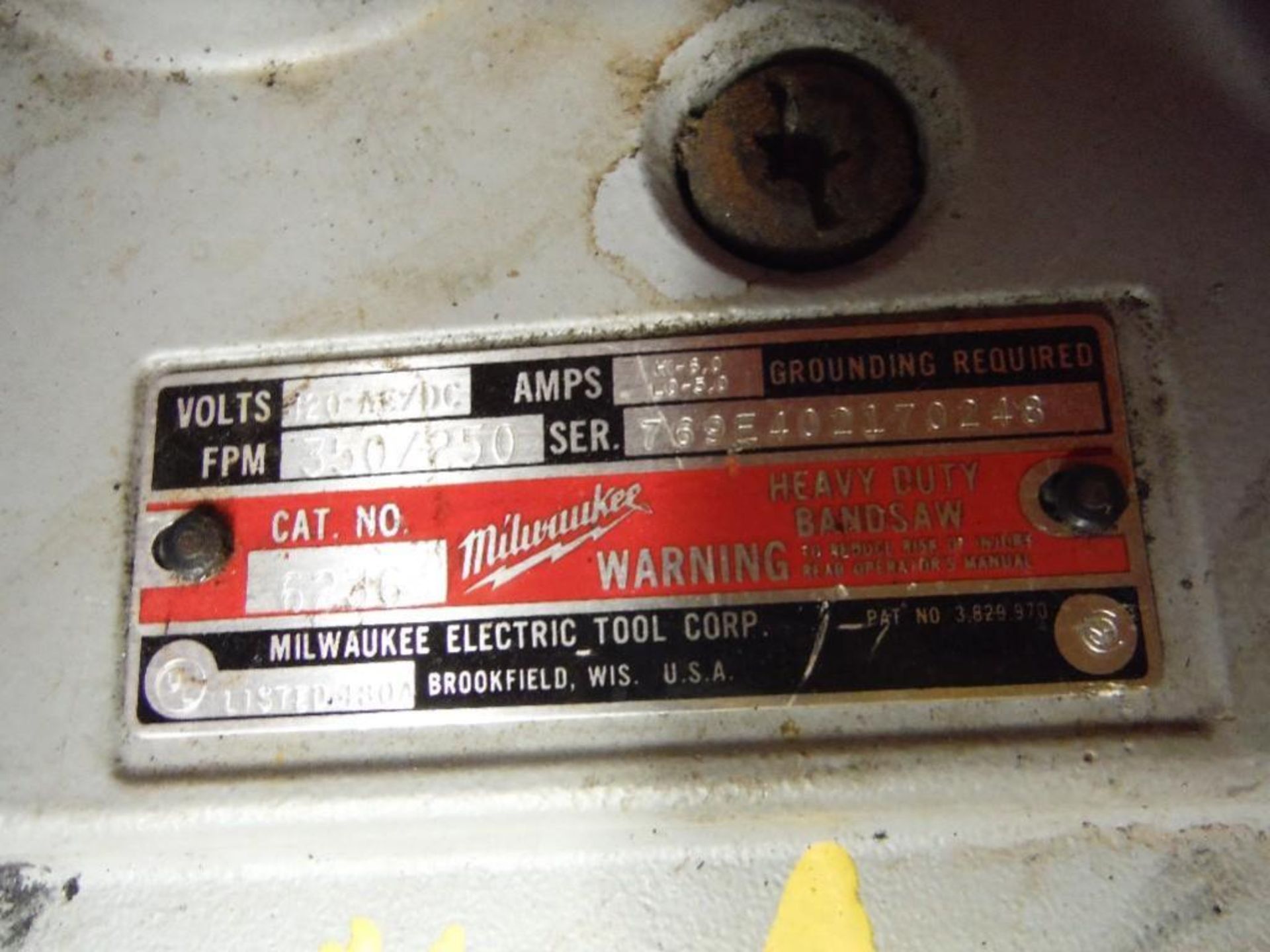 Milwaukee portable band saw, Model 6236. Rigging Fee: $10 - Image 4 of 5