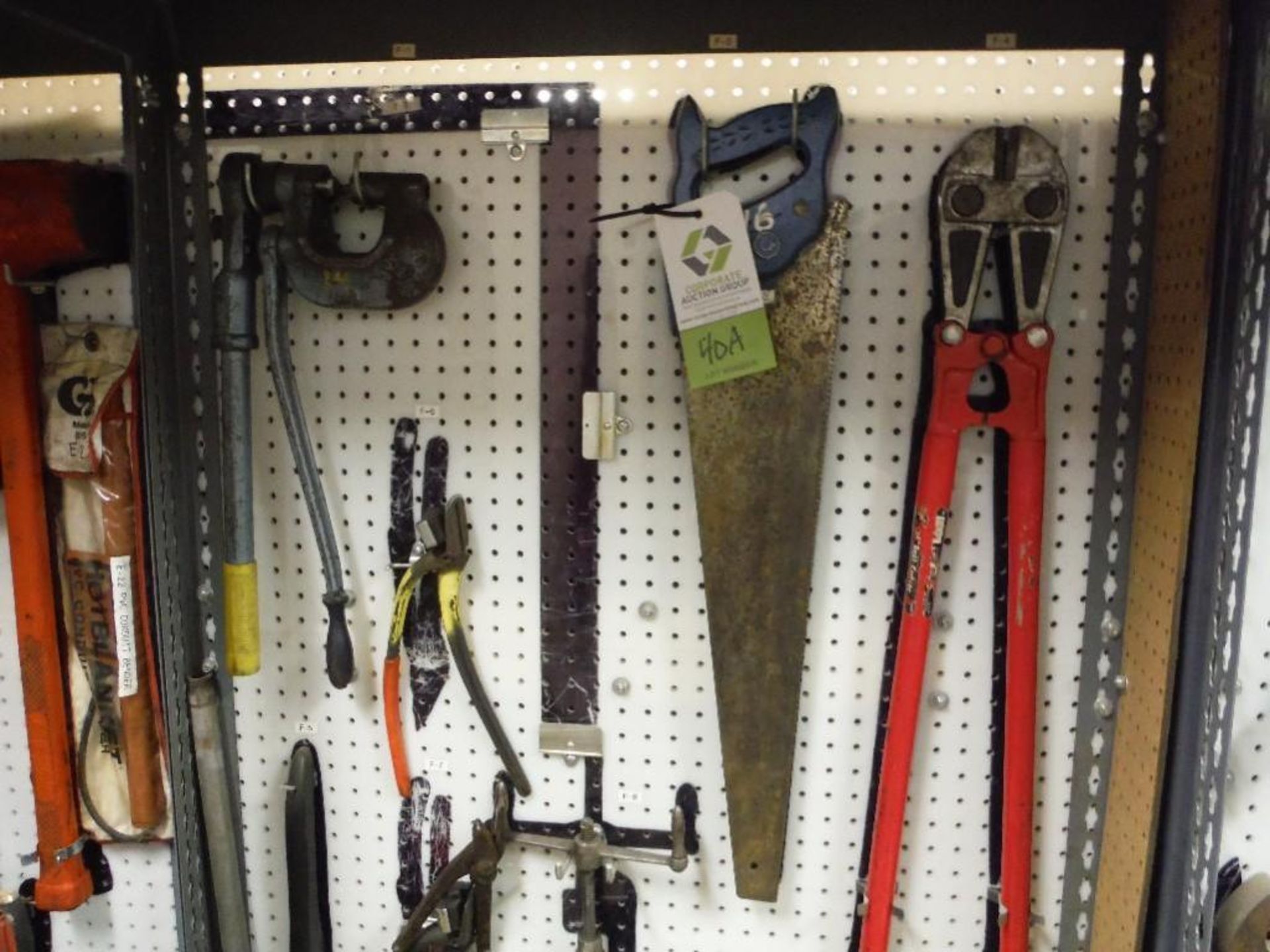Bolt cutter, pullers, punch, Allen Bradley test kit, plastic welder, contents of shelf. Rigging Fee: - Image 2 of 4
