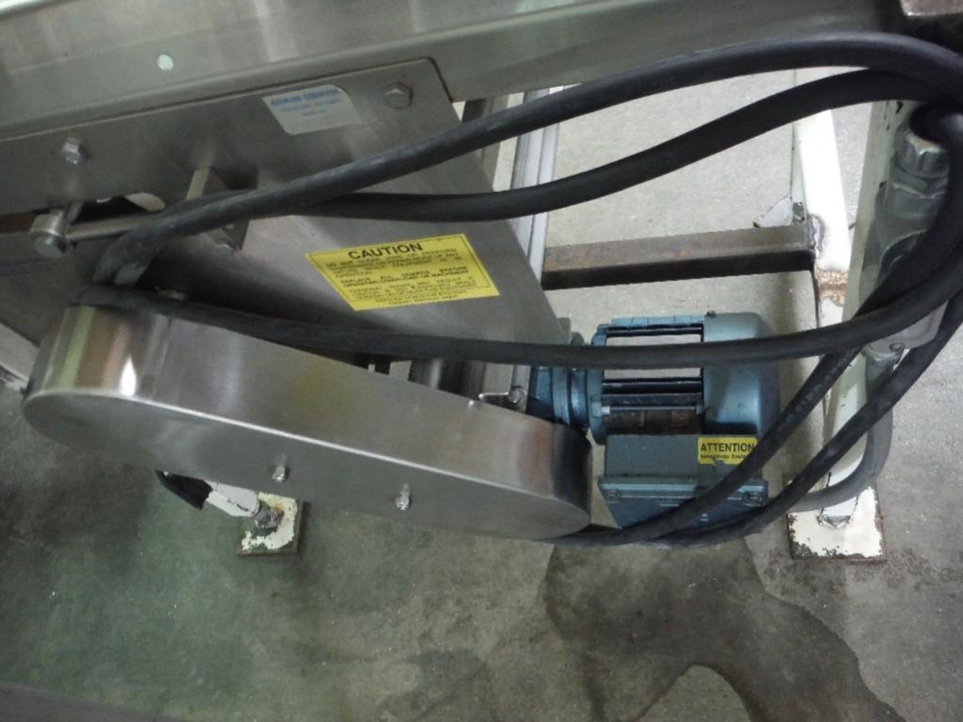 Belt conveyor 52 in. long x 12 in. wide, steel frame, motor and gearbox - Rigging Fee: $100 - Image 3 of 5