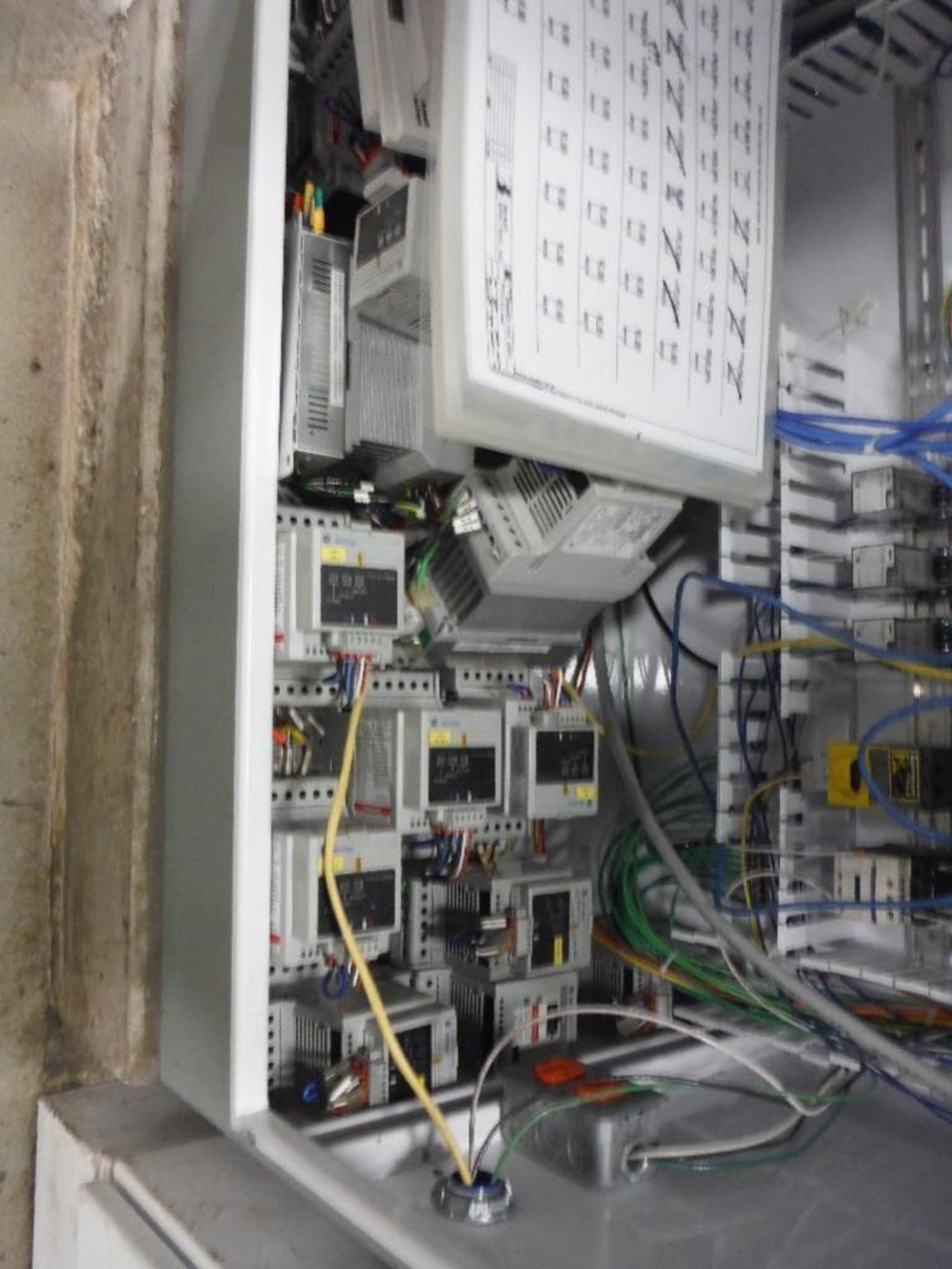 Steel control cabinet with Allen Bradley panelview 1000, (3) powerflex 40 vfds, plc - Rigging Fee: $ - Image 5 of 5