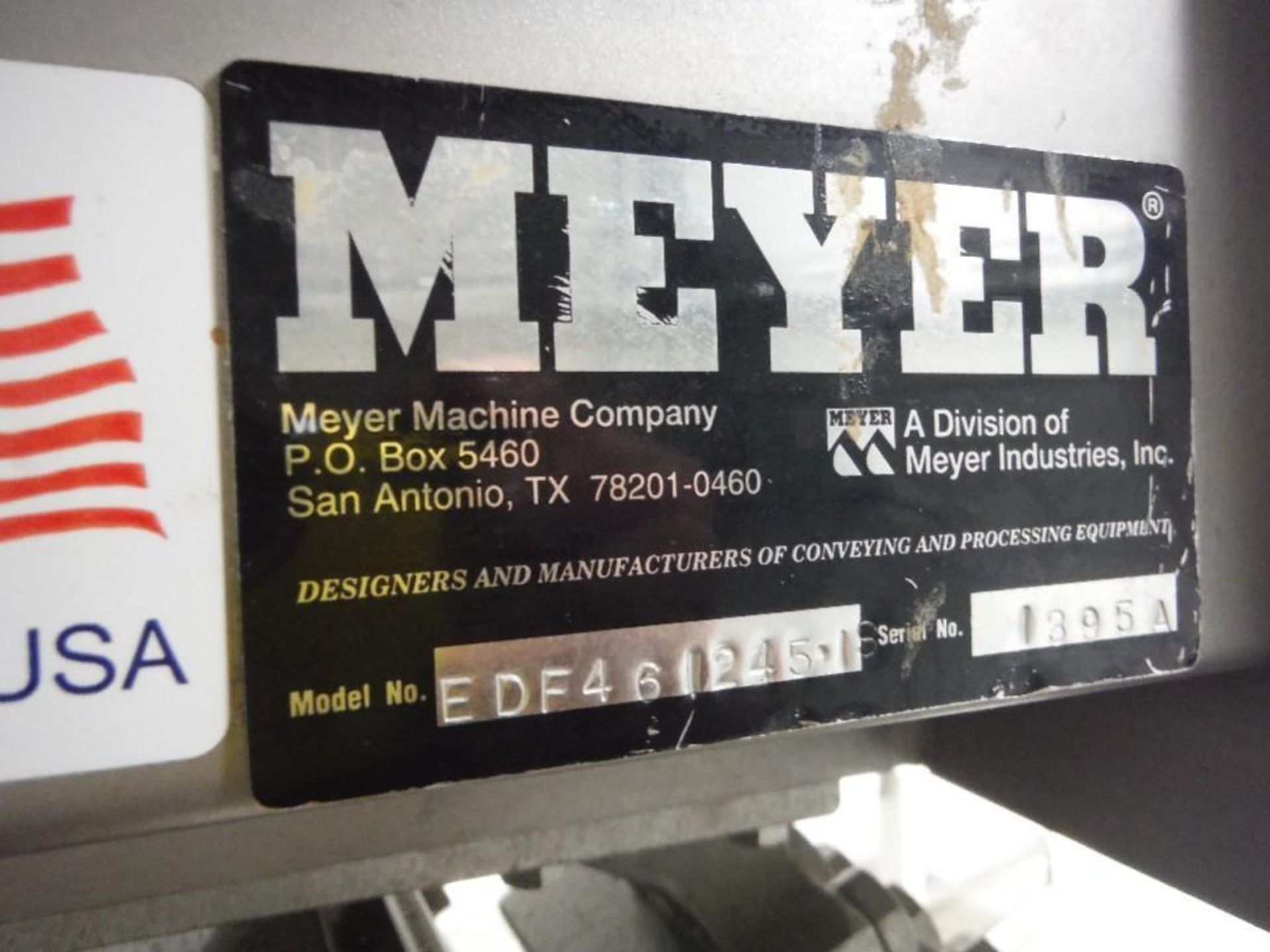 Meyer SS vibratory feeder, Model EDF461245-1, SN 1895A, pan dimensions 48 in. long x 12 in. wide x 5 - Image 6 of 6