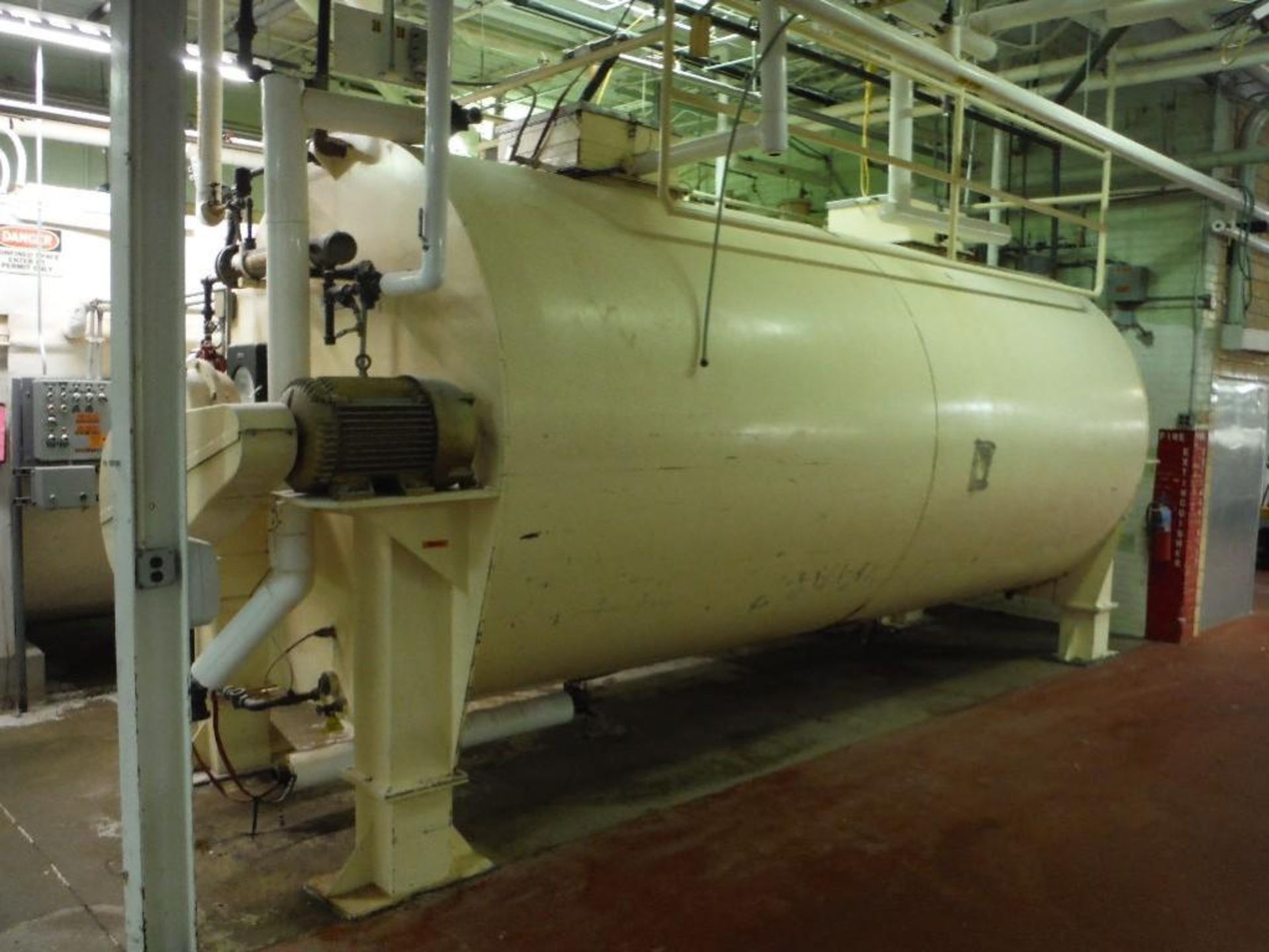 Bloomer chocolate tank, 84 in. dia x 18 ft. long, 15 hp to gearbox, - Rigging Fee: $6000