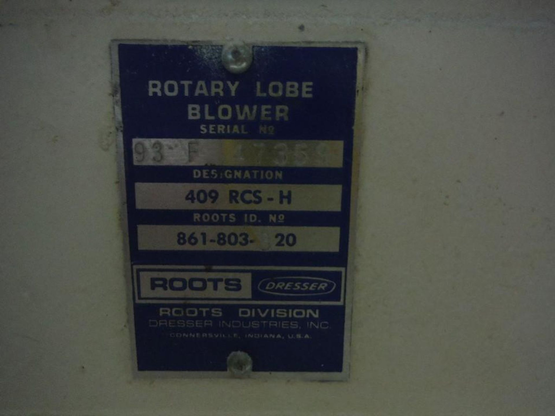 Shick rotary lobe blower, Model 93 F 47359, 50 hp - Rigging Fee: $300 - Image 4 of 7