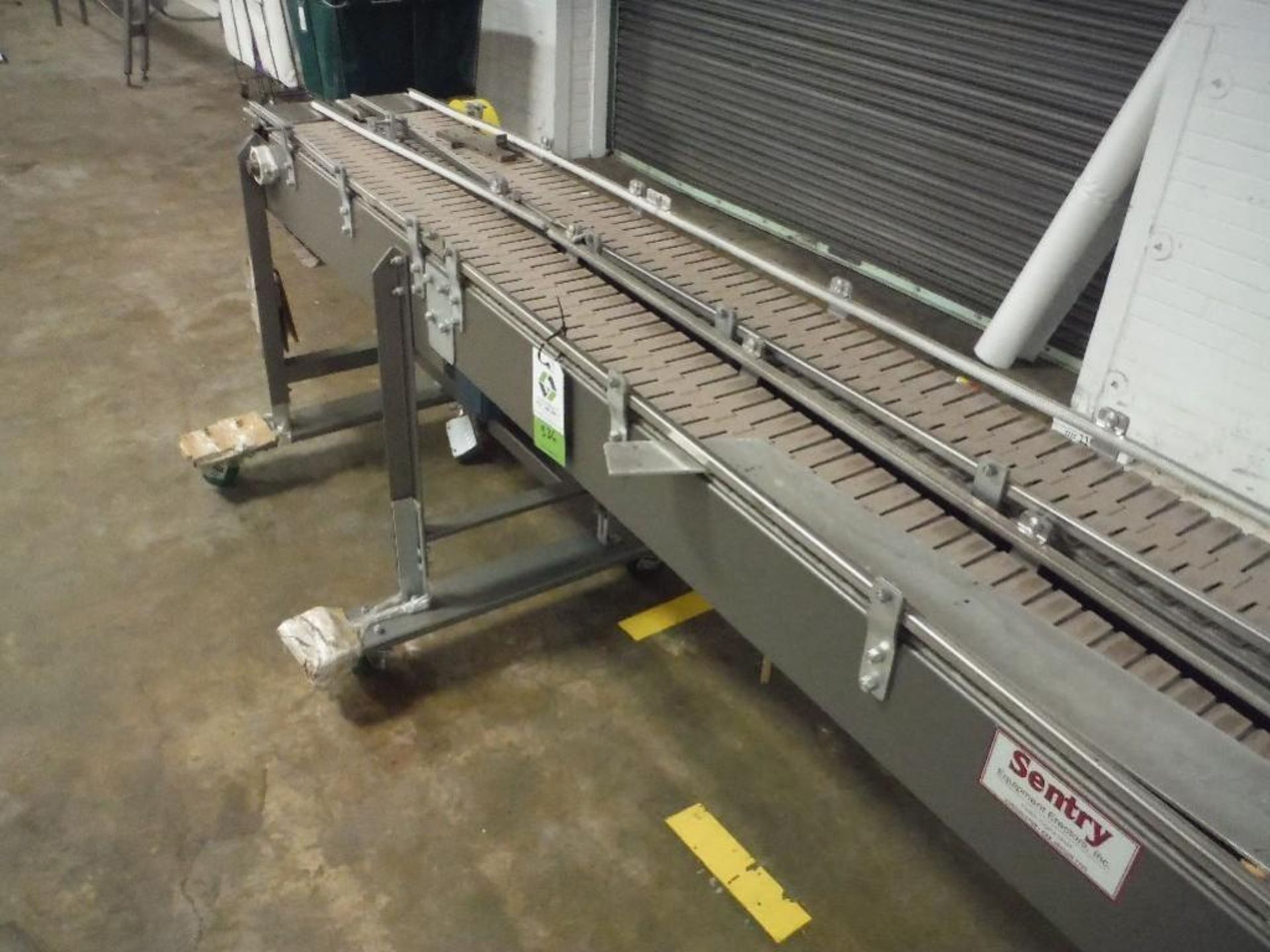 Sentry dual lane 90 degree conveyor, table top belt 7 in. wide, overall 12 ft. x 7 ft., SS frame, wi - Image 3 of 7