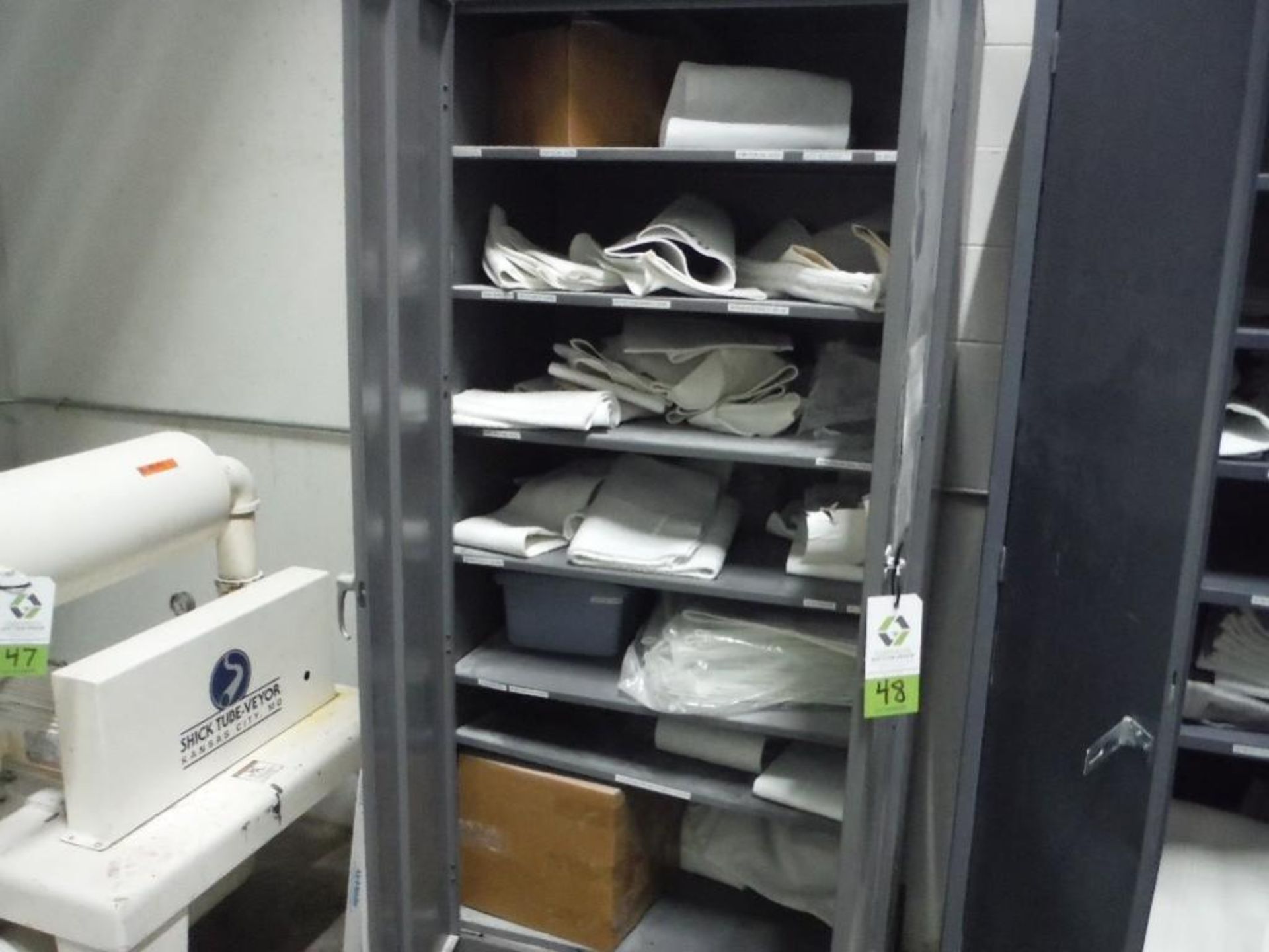 (3) cabinets and filter socks, and 2 carts of sock plates (LOT) - Rigging Fee: $150 - Image 4 of 4