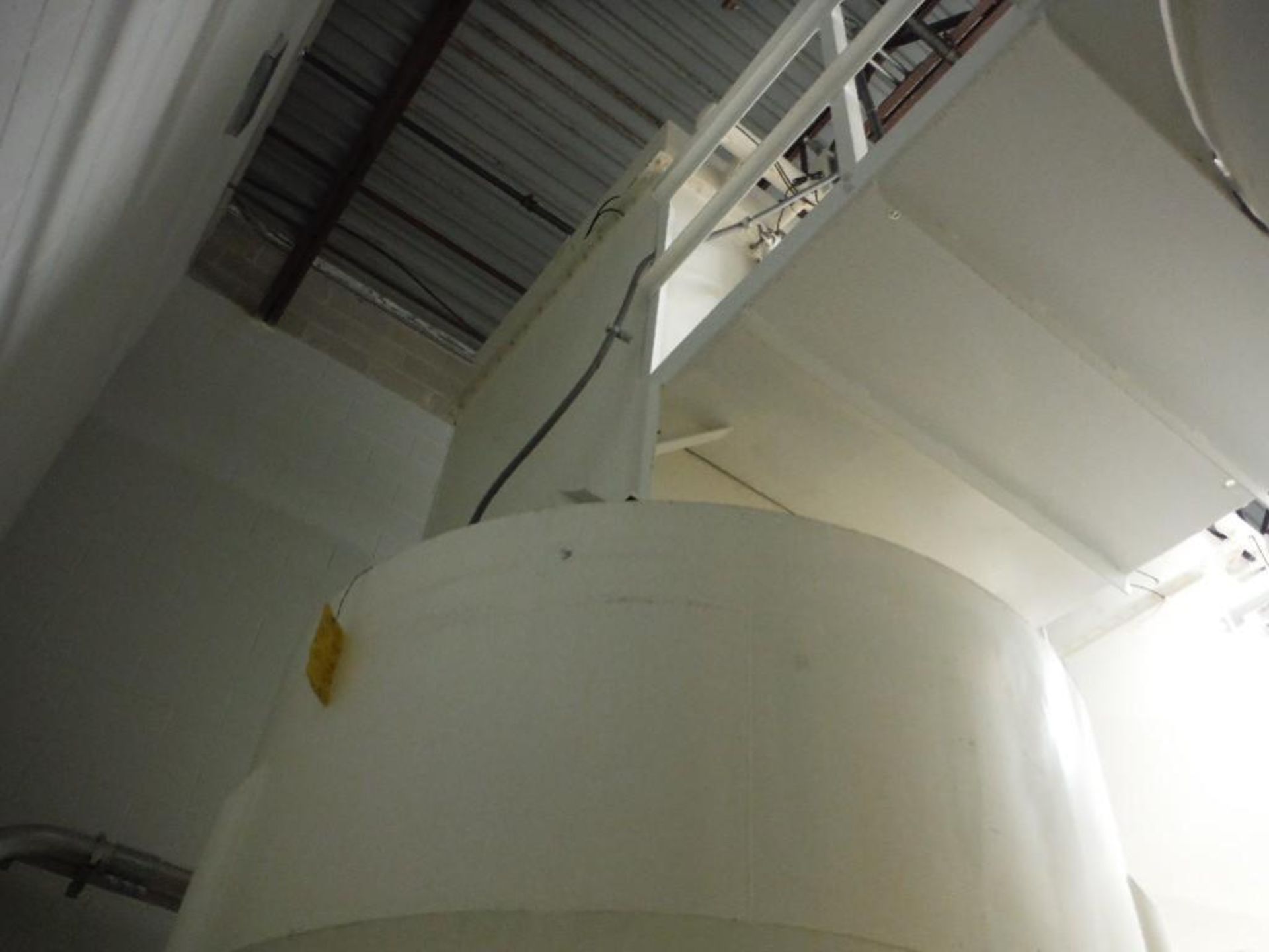 Shick dual leg cone bottom sugar silo, 88 in. dia. X 96 in. tall, on load cell, with bag house - Rig - Image 6 of 6