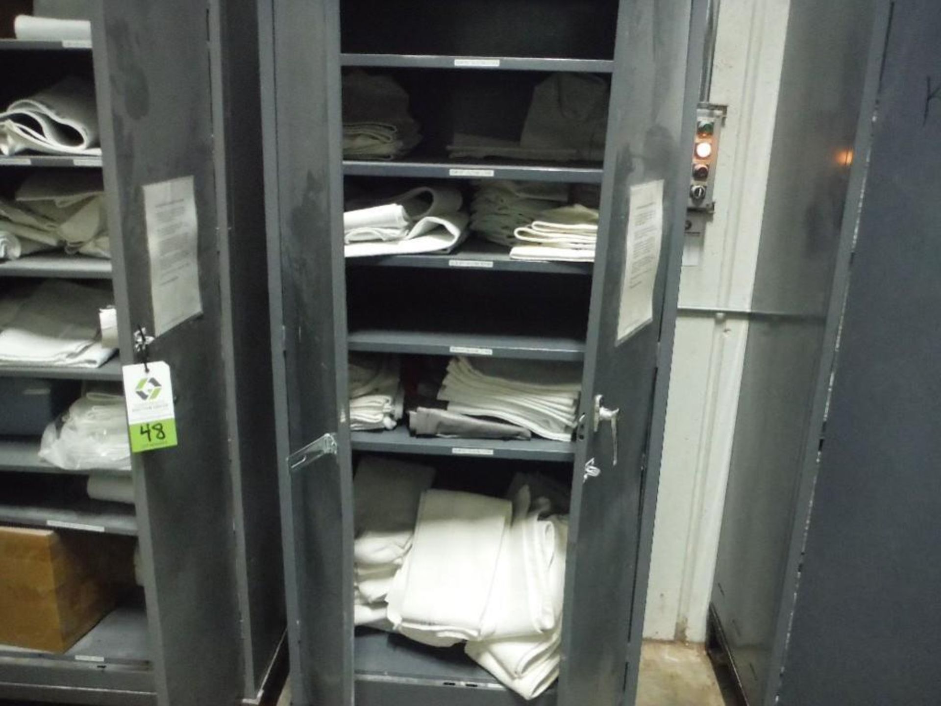 (3) cabinets and filter socks, and 2 carts of sock plates (LOT) - Rigging Fee: $150 - Image 3 of 4