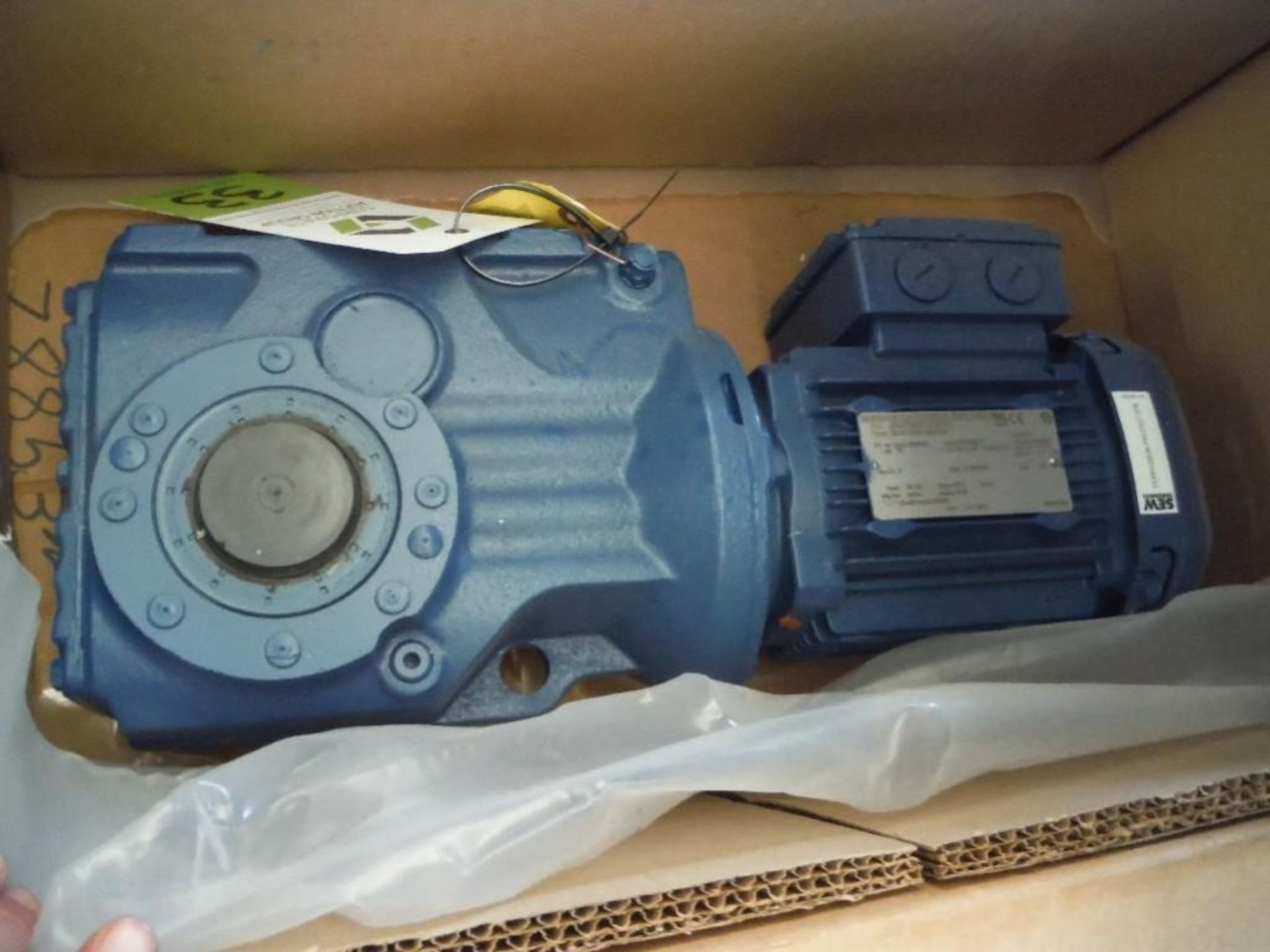 New SEW electric motor and gear reducers, 0.75 hp, 3 ph, 1690 rpm - Rigging Fee: $20