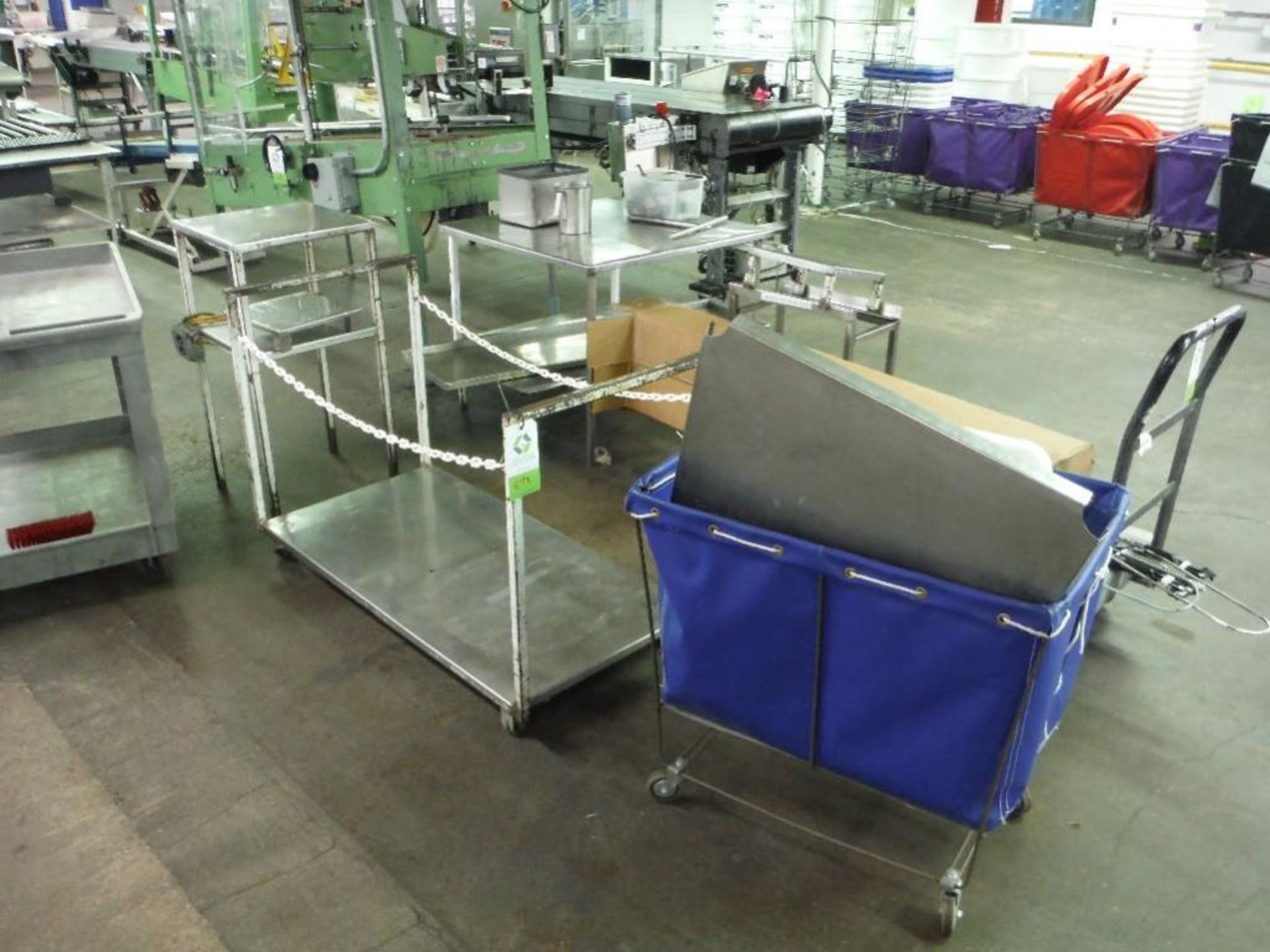 Lot of tables, carts, fabric bin - Rigging Fee: $100