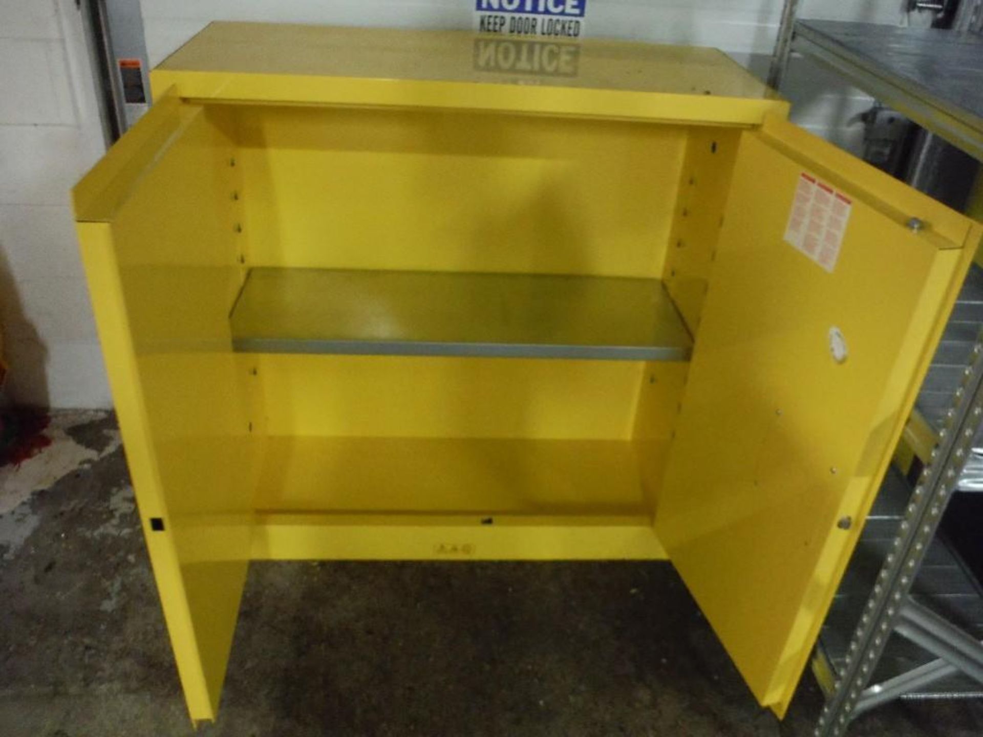 Just rite flammable storage cabinet, 30 gal, 43 in. wide x 18 in. deep 44 in. tall - Rigging Fee: $5 - Image 2 of 2