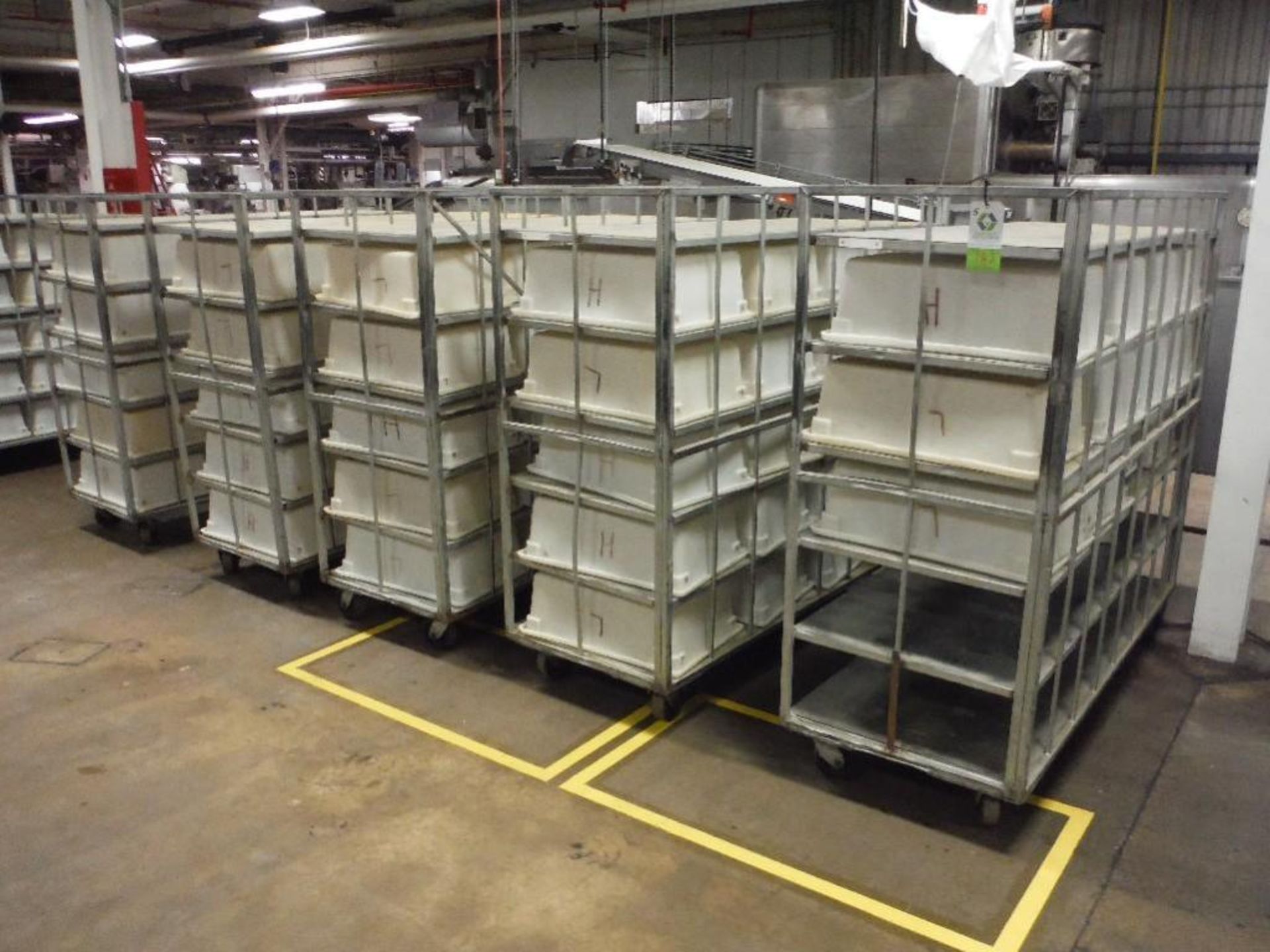 Cumberland galvanized tub carts and tubs, 75 in. long x 28 in. wide x 67 in. tall, 6 shelves, caster - Image 3 of 3