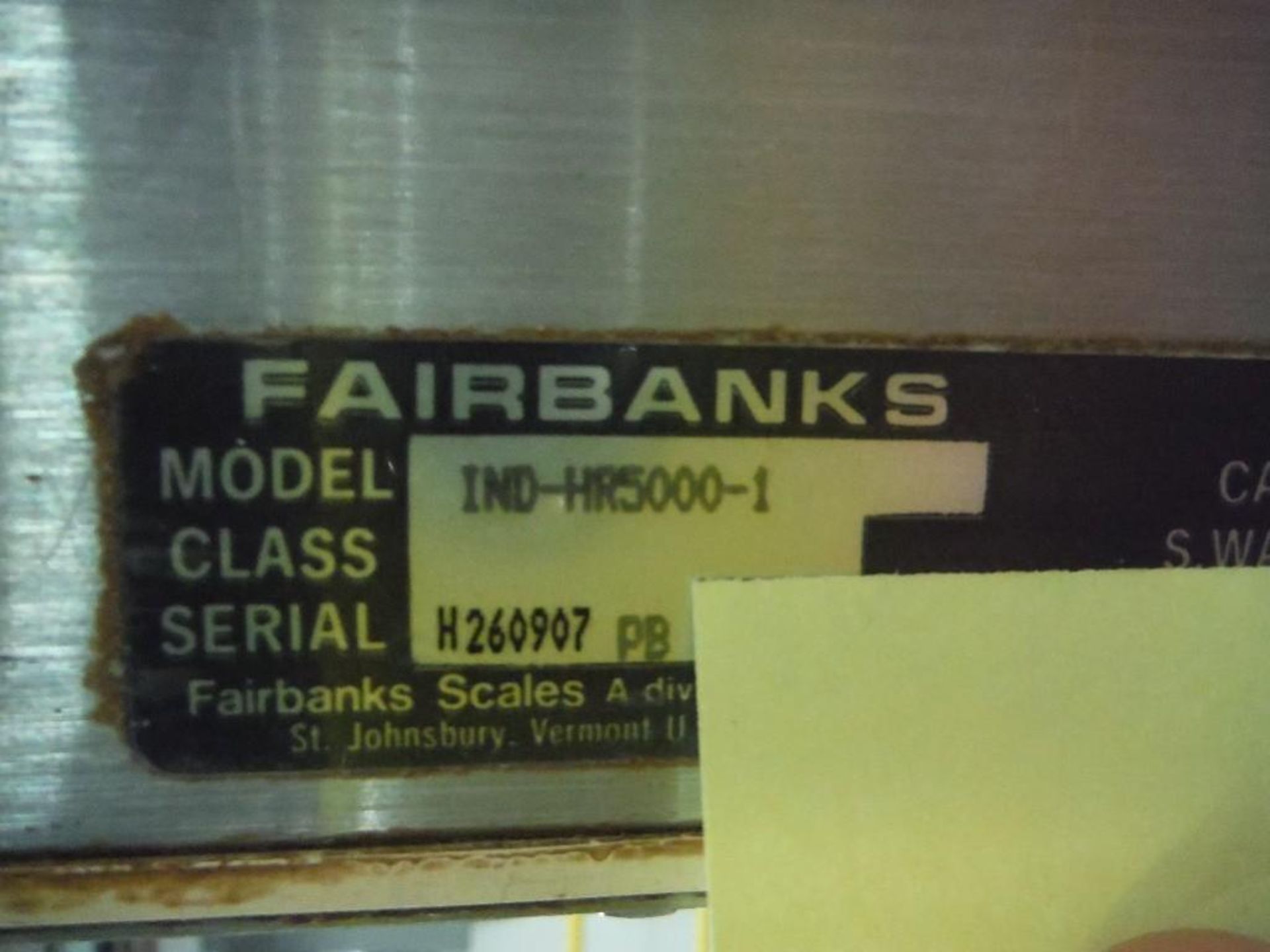 Fairbanks scale, 100 x 0.02 lb, 18 in. x 16 in, with rolling SS table - Rigging Fee: $75 - Image 5 of 6