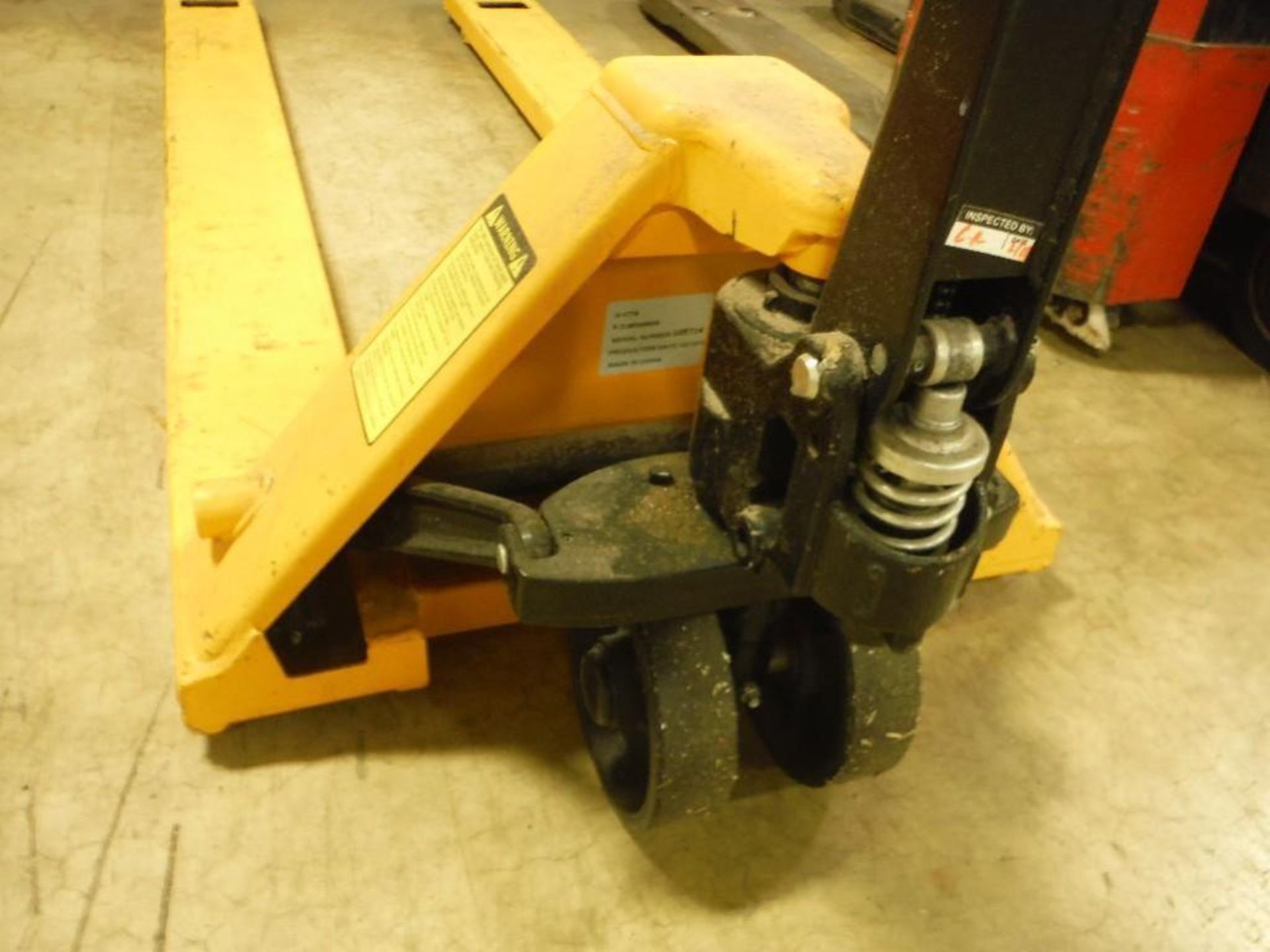 Uline extended pallet jack, Model H-1778, 3300 lb capacity, 72 in. forks, yellow - Rigging Fee: $25 - Image 4 of 4